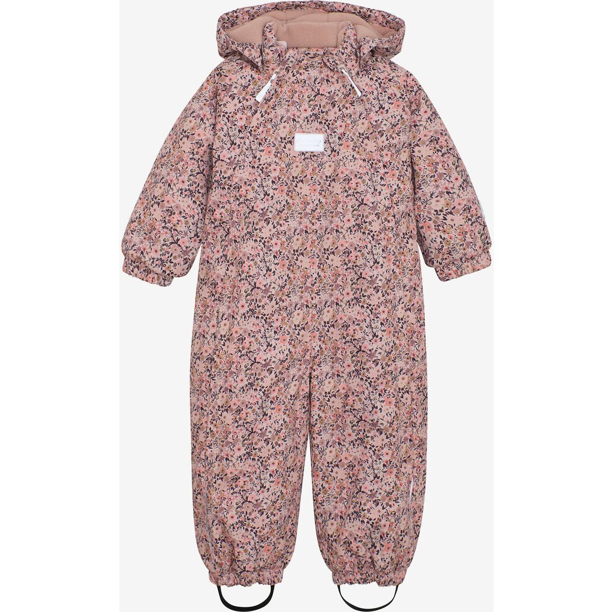 Minymo Schneeoverall Snow Suit AOP Hochwertiger Schneeanzug mit Fleecefutter, abnehmbarer Kapuze und