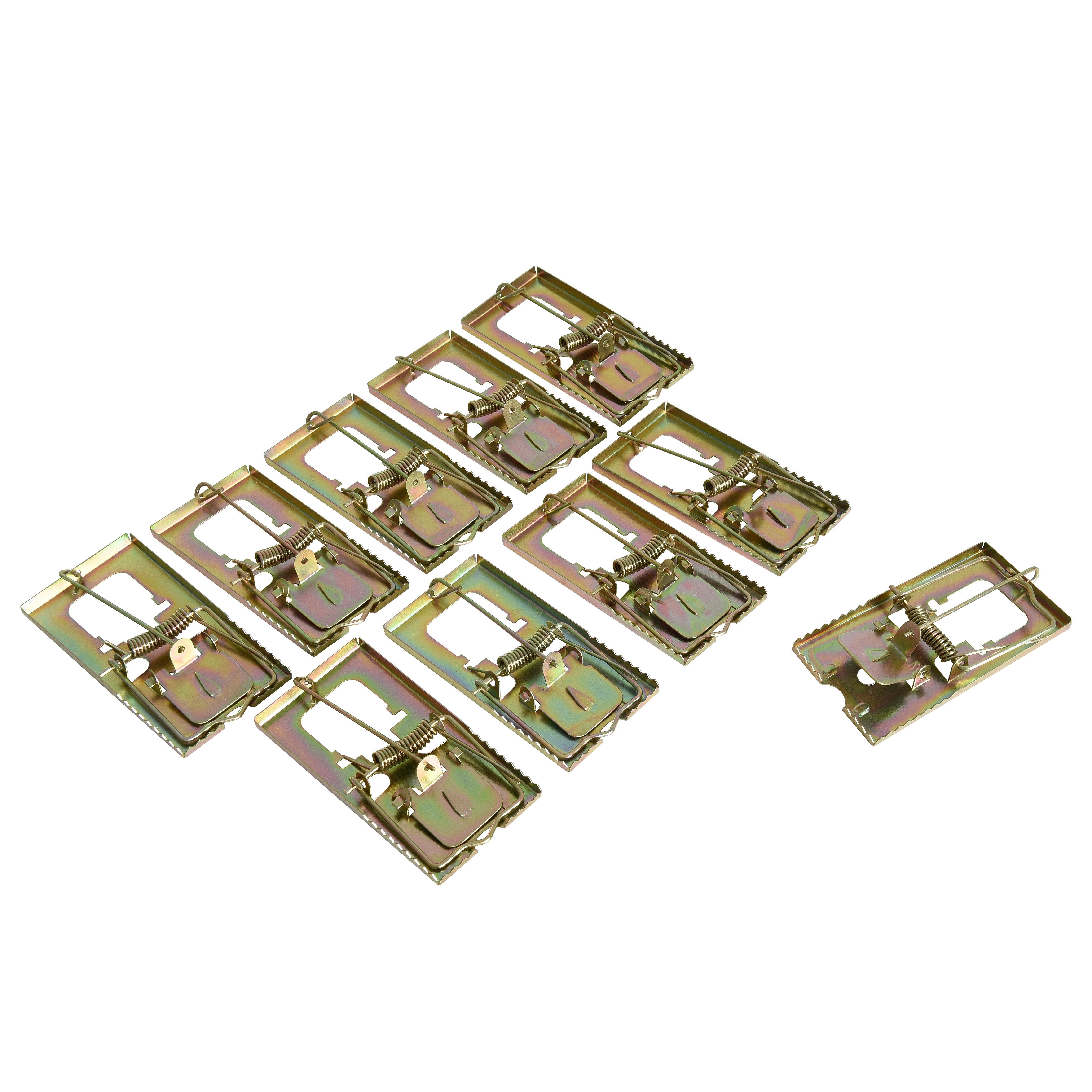 ESTEXO Schlagfalle Mäusefalle 10er Set Nagetierfalle Köderfalle Metall wiederverwendbar