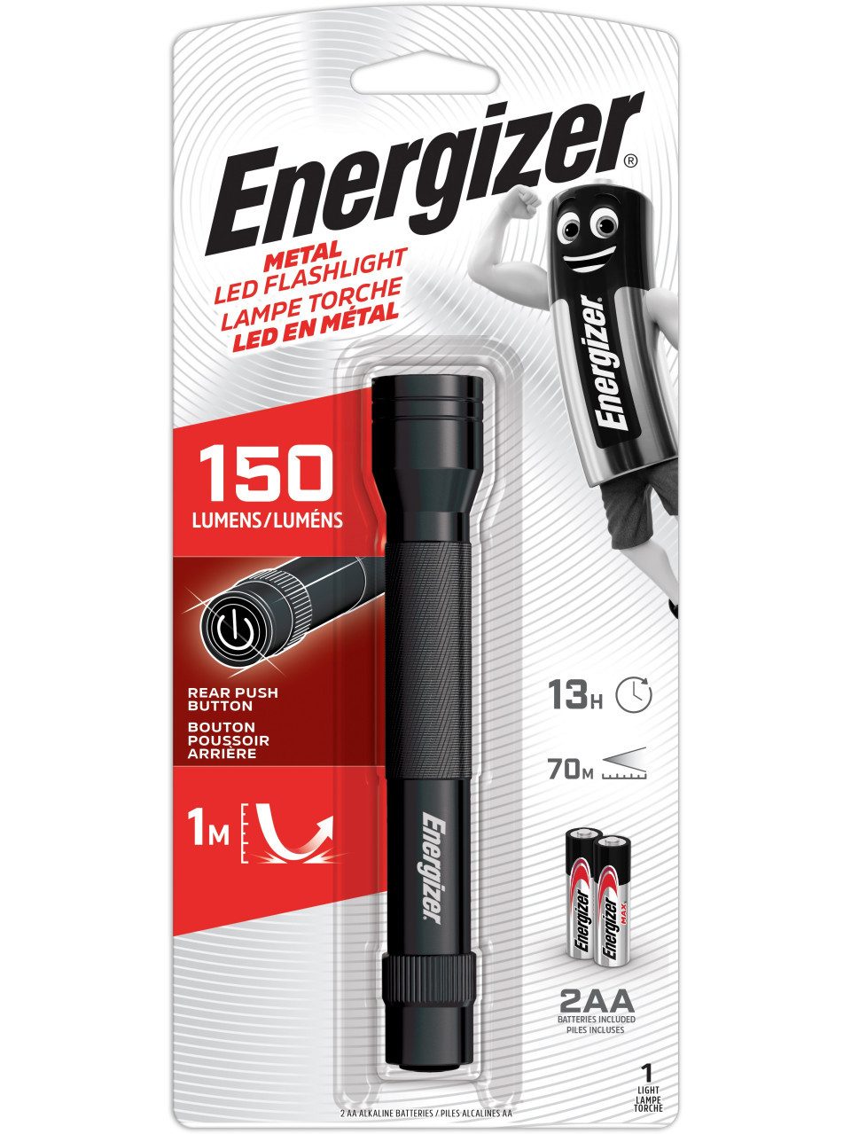 Energizer Schreibtischlampe Energizer Taschenlampe Value Metal inkl. 2 x AA