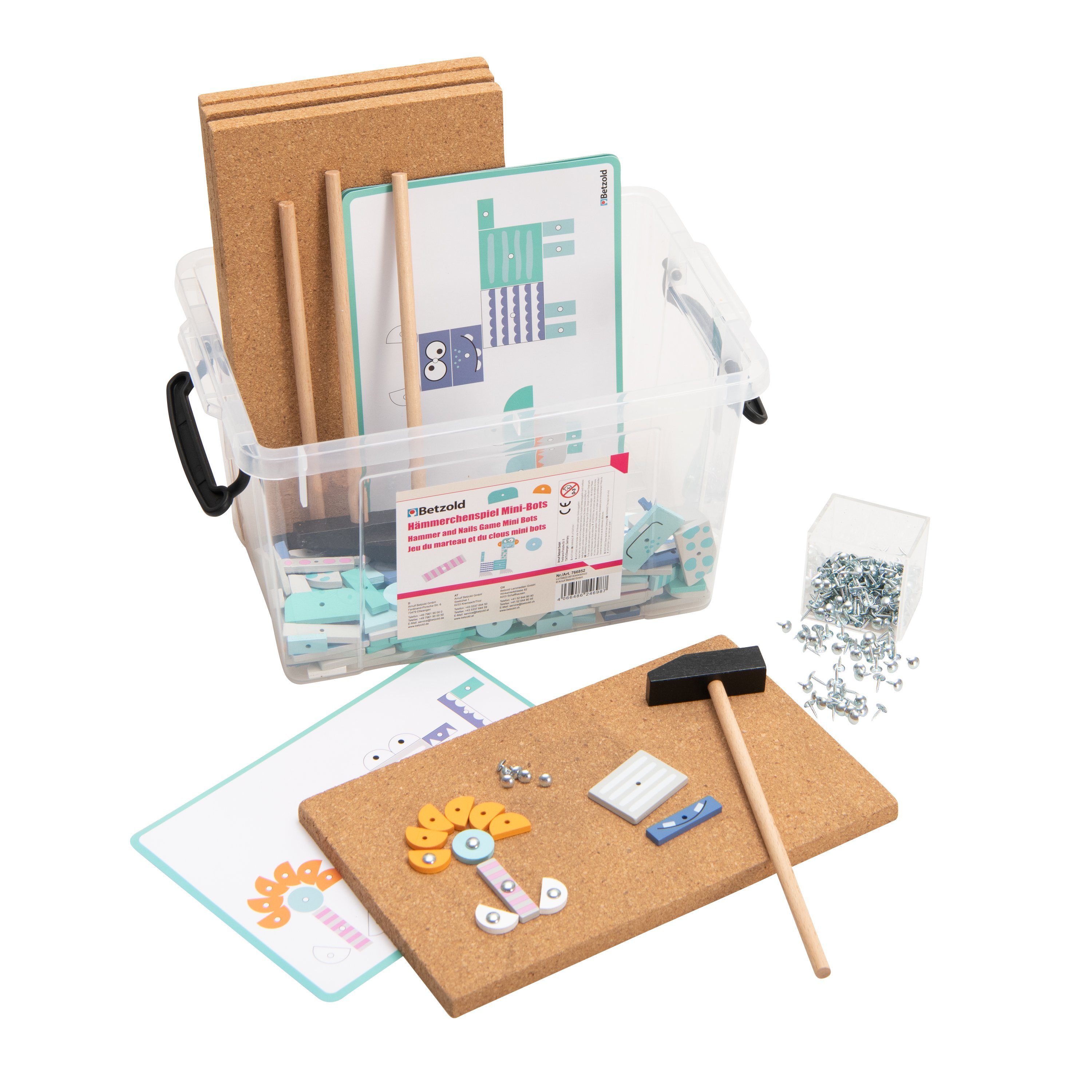 Betzold Lernspielzeug Hämmerchenspiel-Set – Kreatives Nagelspiel Kinder Bas günstig online kaufen