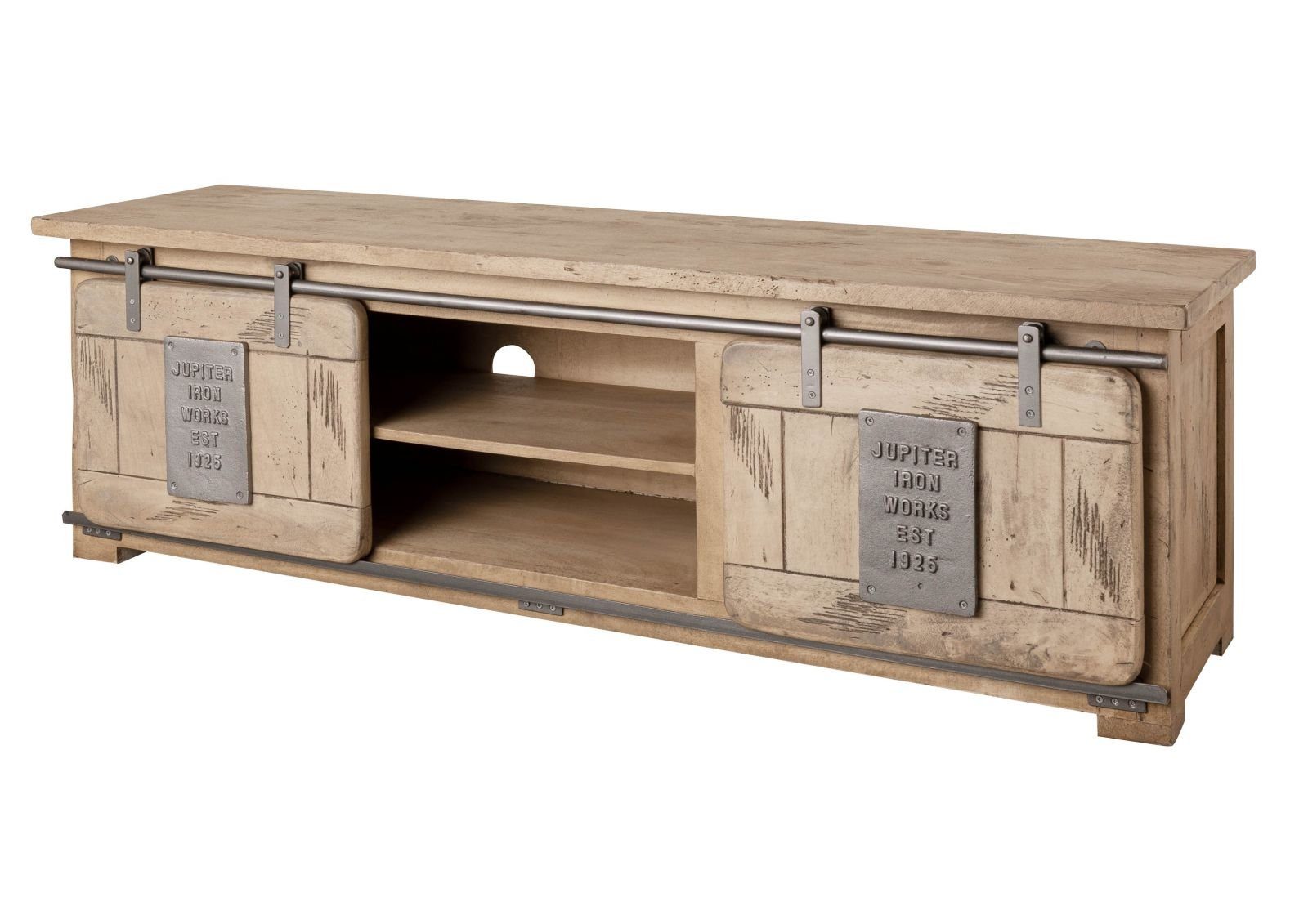Massivmoebel24 TV-Board (TV-Board Mango 160x45x50 whitewash günstig online kaufen