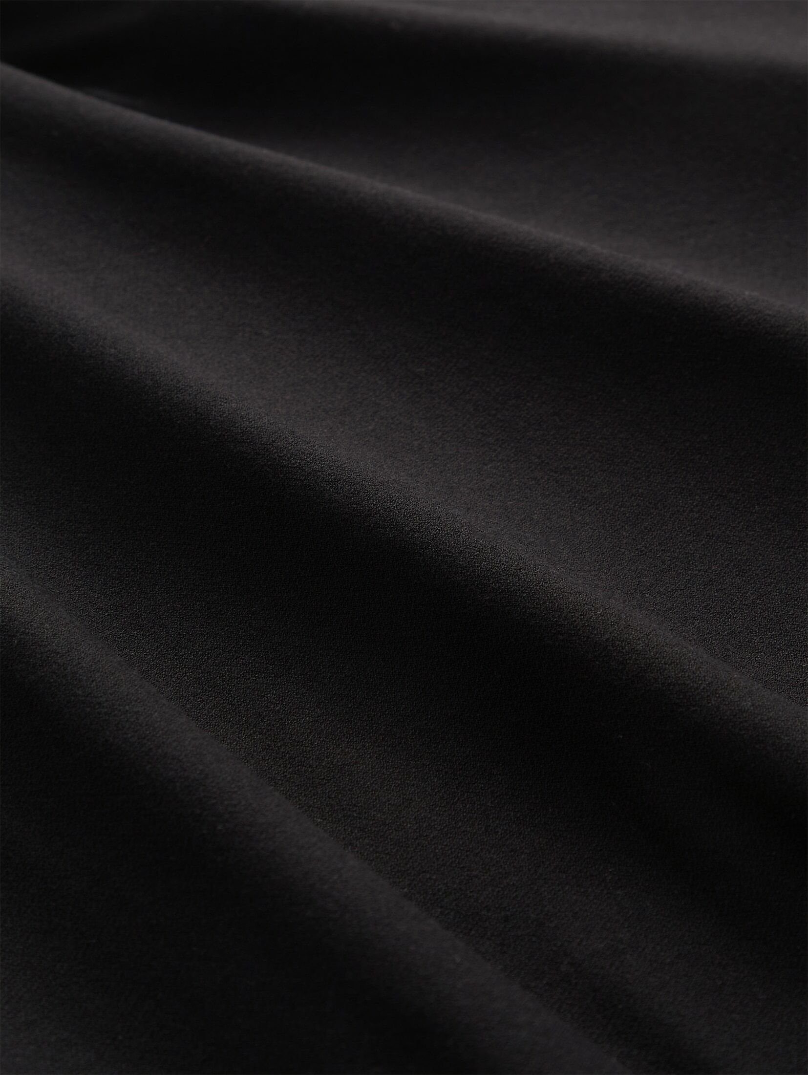 TOM TAILOR Denim Langarmshirt Raffung deep T-Shirt und V-Ausschnitt black mit
