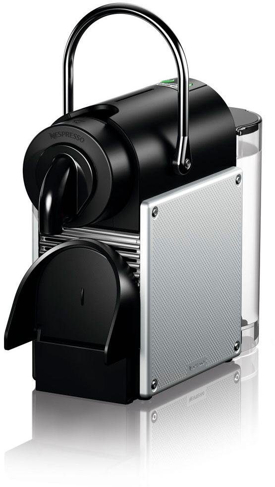 Nespresso Kapselmaschine Kapseln mit inkl. EN DeLonghi, Willkommenspaket 124.S 7 von Silber, Pixie