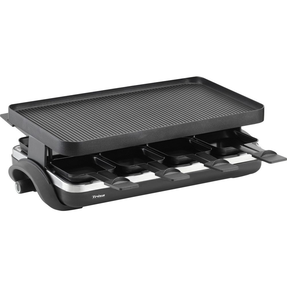 Trisa Raclette Trisa Supreme 8 Raclette 8 Pfännchen, Antihaftbeschichtung Schwarz