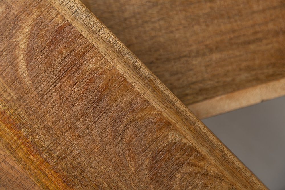 Beistelltisch · · Handarbeit Massivholz (Set, natur MAKASSAR Mangoholz 45cm · 3-St), riess-ambiente Holztisch