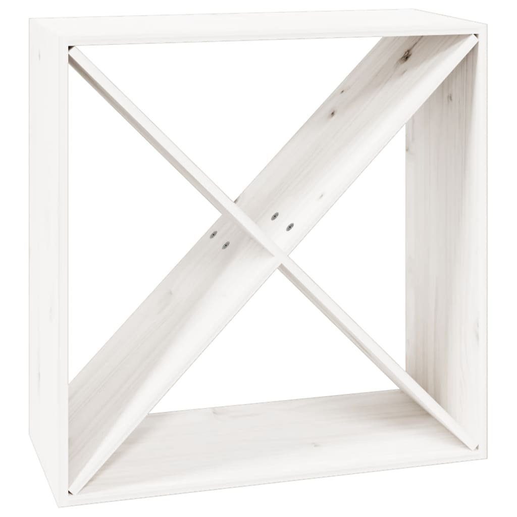 vidaXL Barschrank Weinregal Weiß 62x25x62 cm Massivholz Kiefer (1-St)