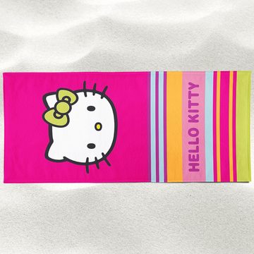 BERONAGE Strandtücher Hello Kitty Badetuch Kim 85x160 cm, 100% Baumwolle, Frottee in Velours-Qualität