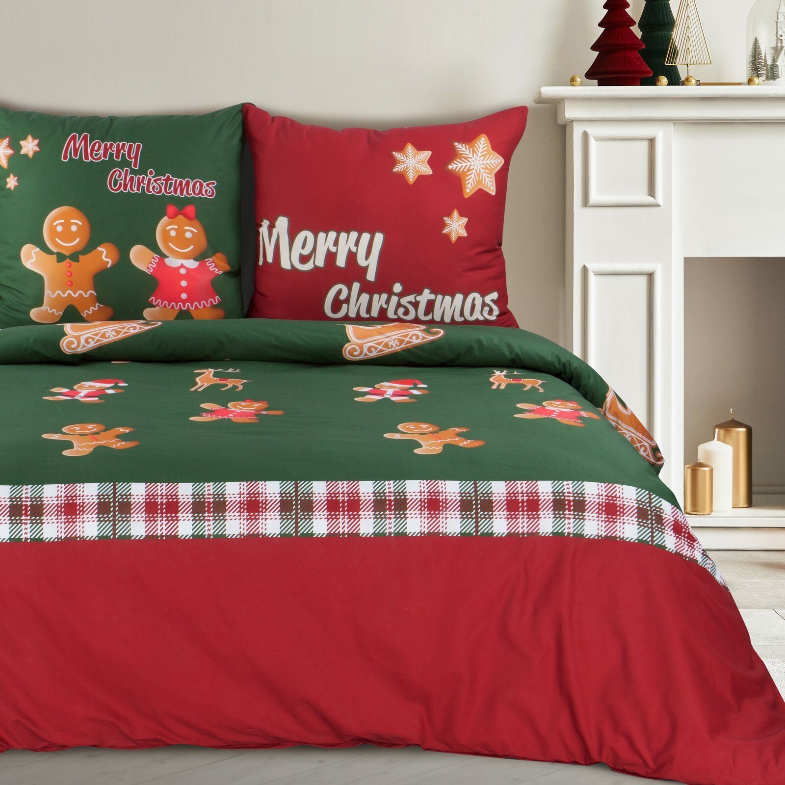 Eurofirany Bettwäsche Weihnachtsbettwäsche, Weihnachtsgeschenk Satinbaumwol günstig online kaufen