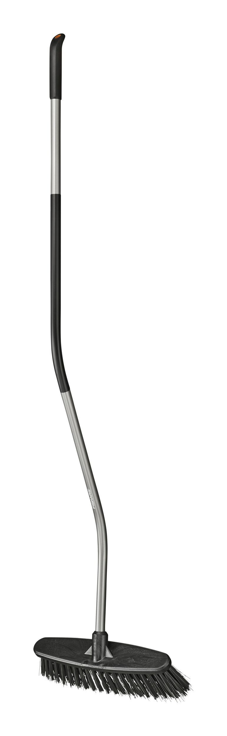 Fiskars Laubbesen, mit 165 cm langem Stiel, Besen mit gekrümmtem Stiel Ergonomic