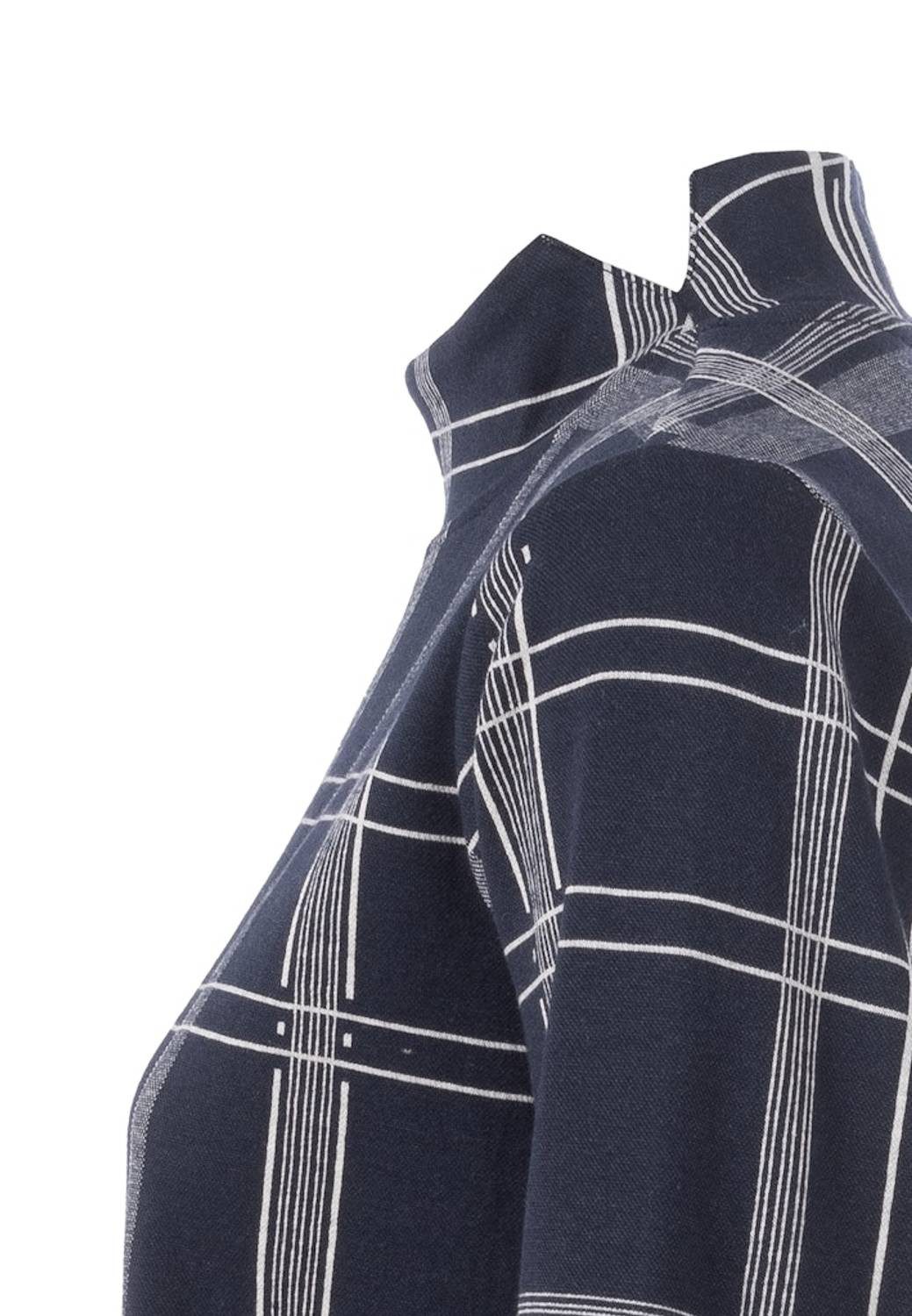 Soquesto Rundhalspullover 6200-504649-2800 Auffälliges, kontrastreiches Karodesign