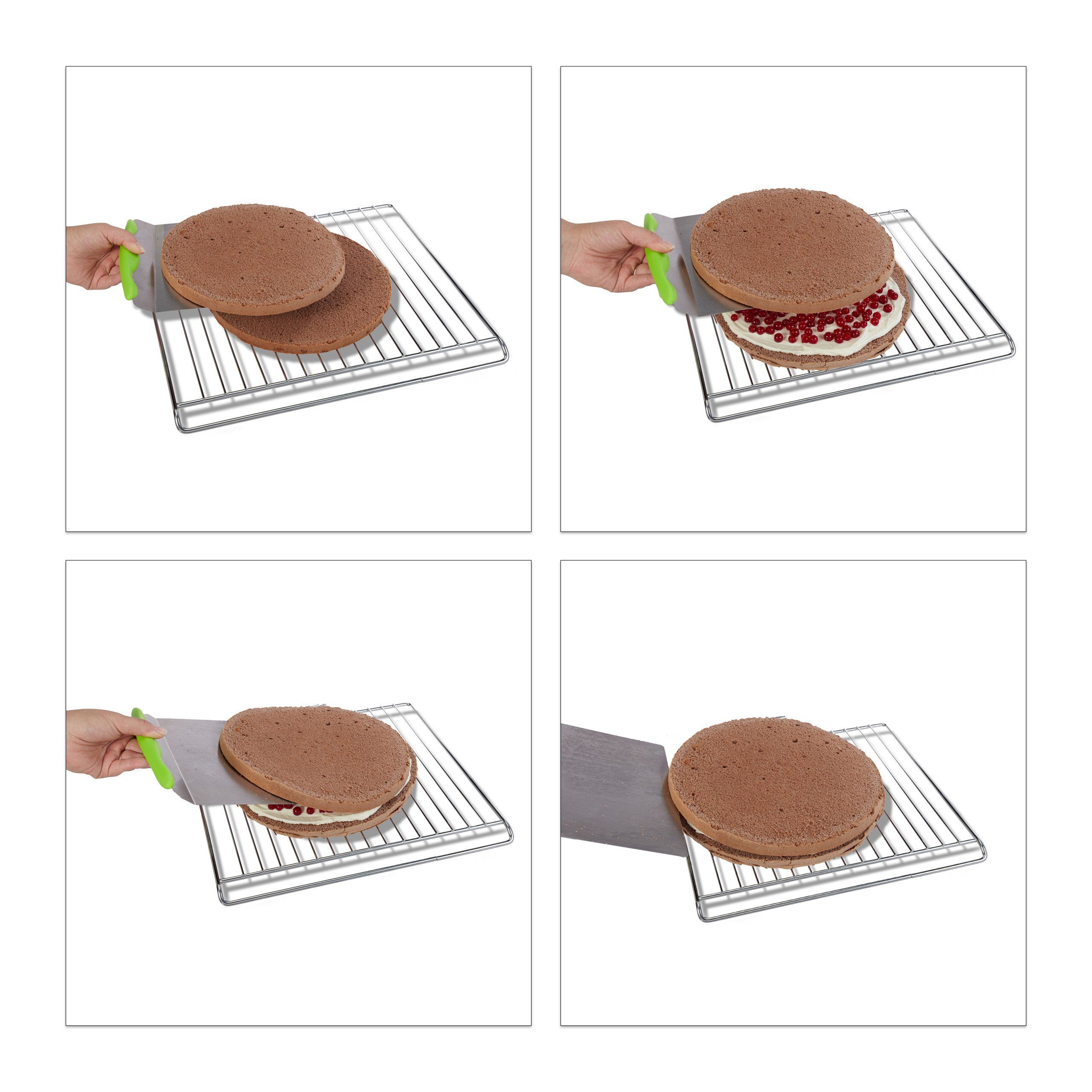 relaxdays Kuchenheber 8 x Kuchenheber Edelstahl