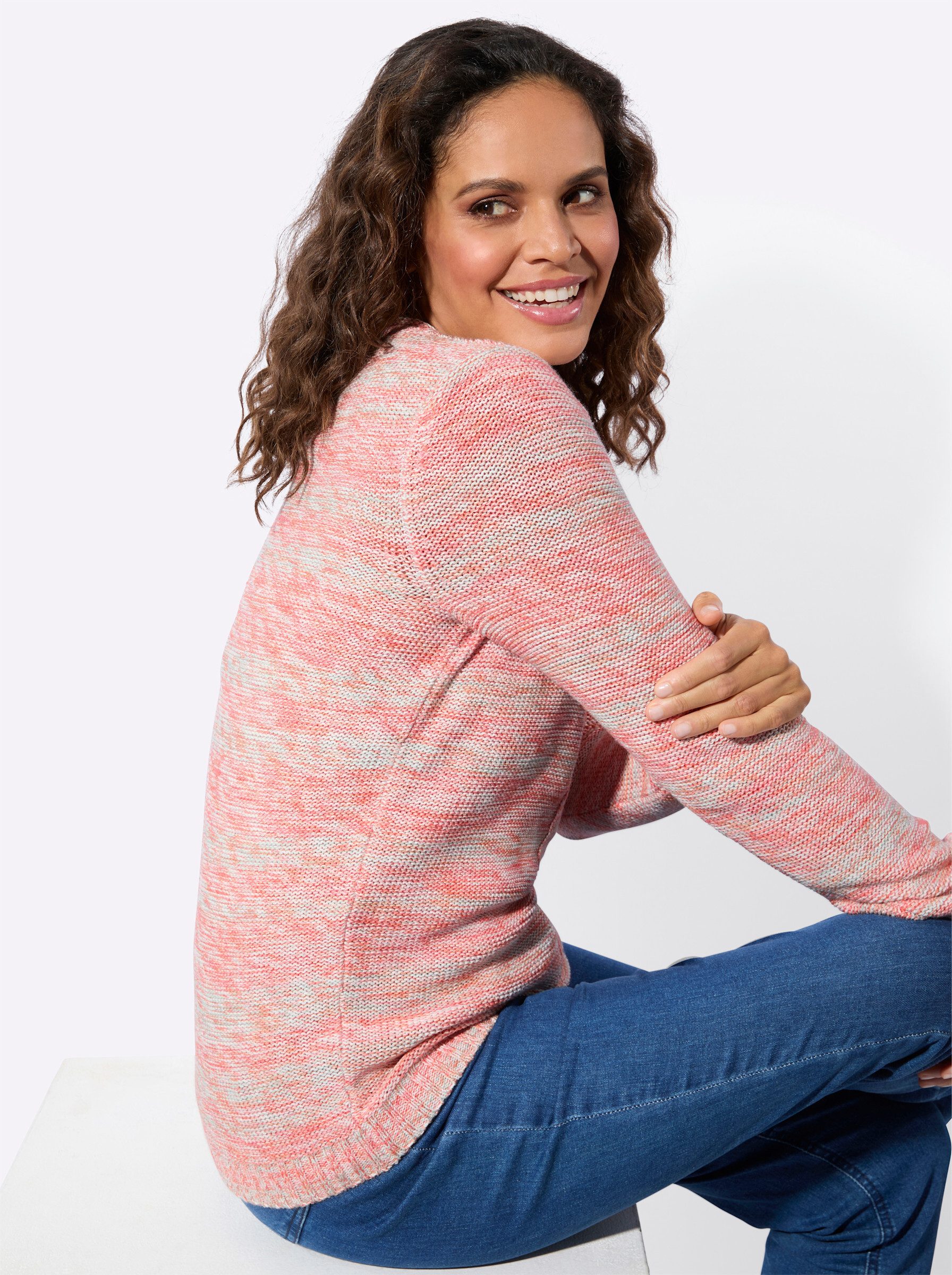 Witt Strickpullover Rundhals-Pullover Langarm Links-Strick