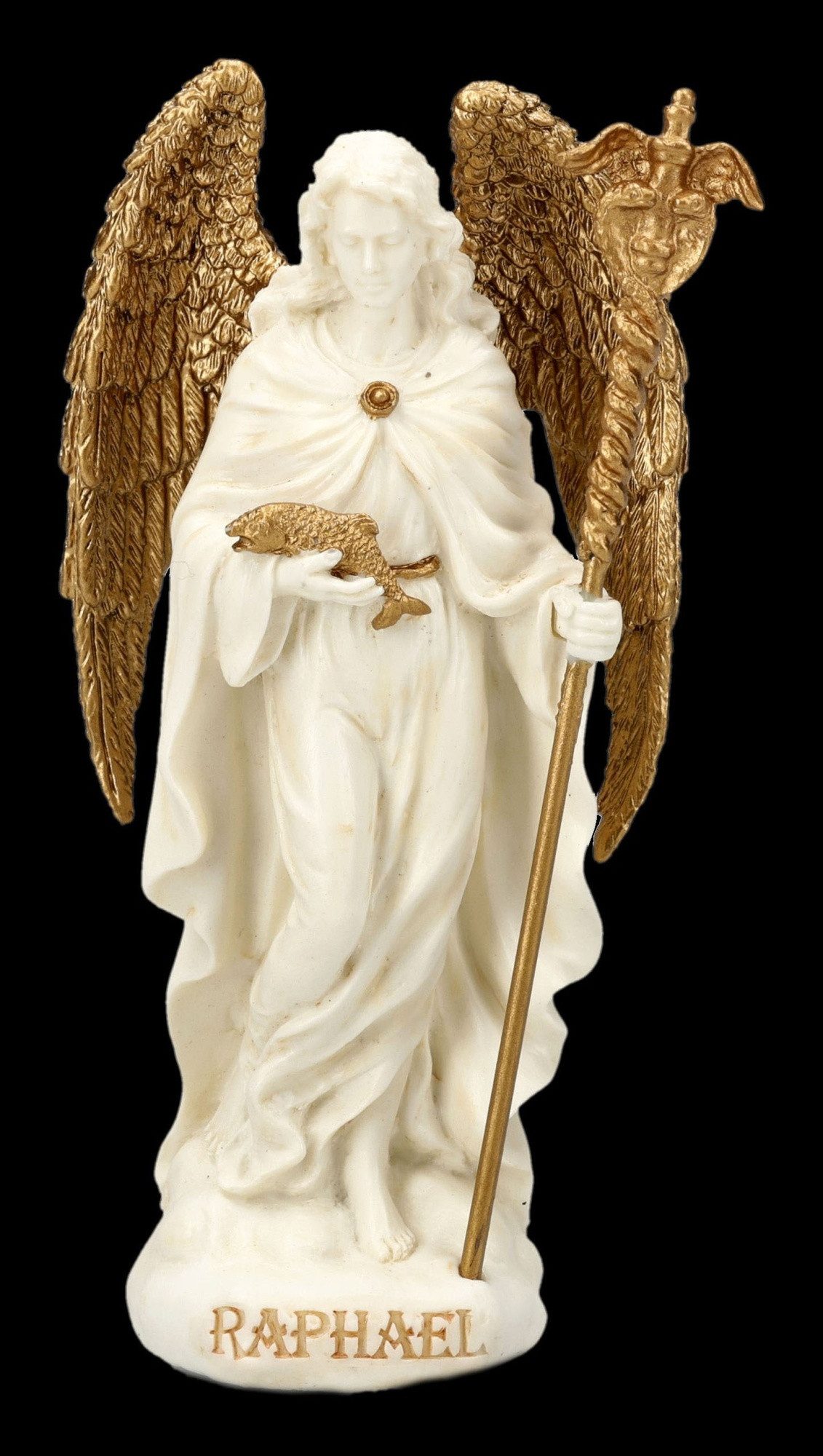 Figuren Shop GmbH Dekofigur Erzengel Raphael Figur – Veronese Miniatur Engel Statue 10 cm Deko