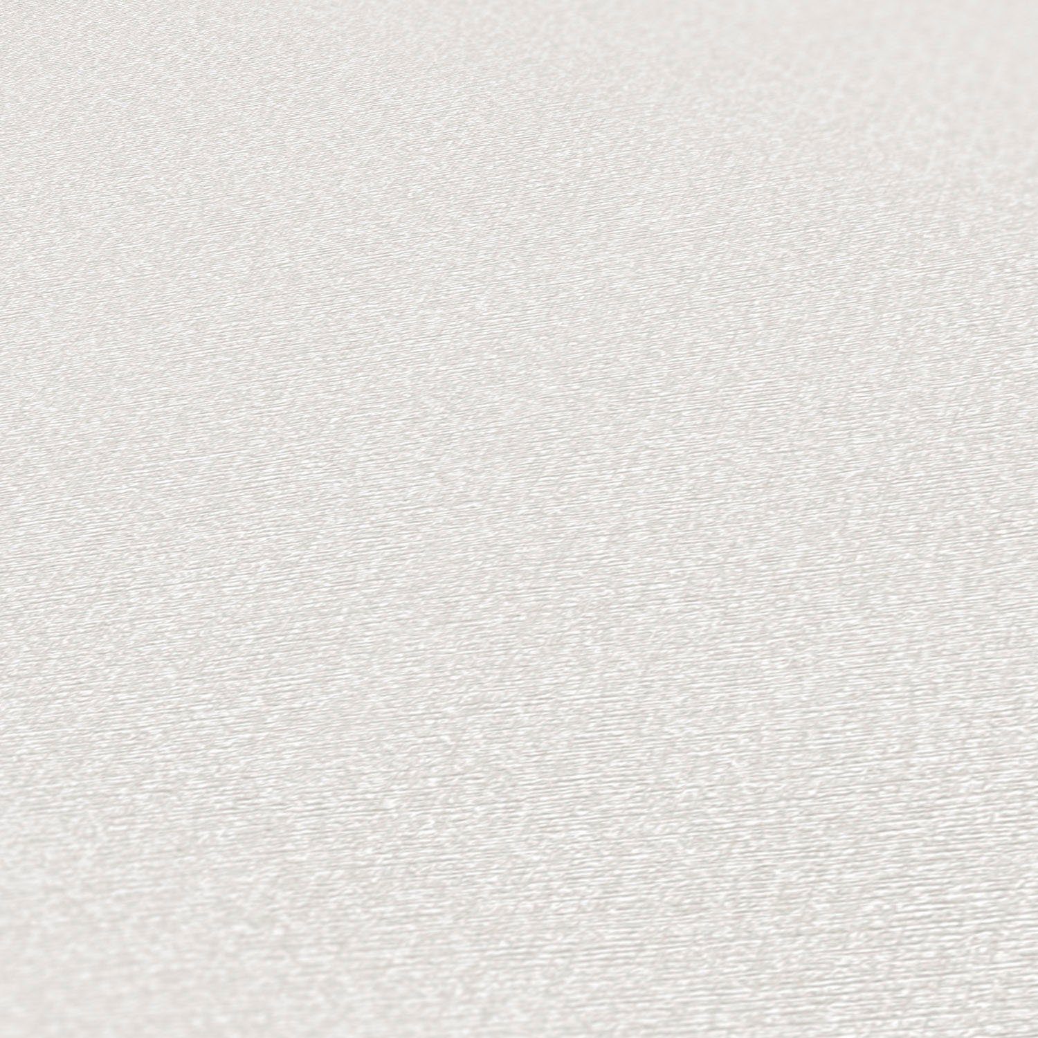 Living Textiloptik, (1 Tapete Création Uni, strukturiert, Vliestapete St), Wand A.S. Vlies, leicht Natural glänzend, Grau,Weiß leicht