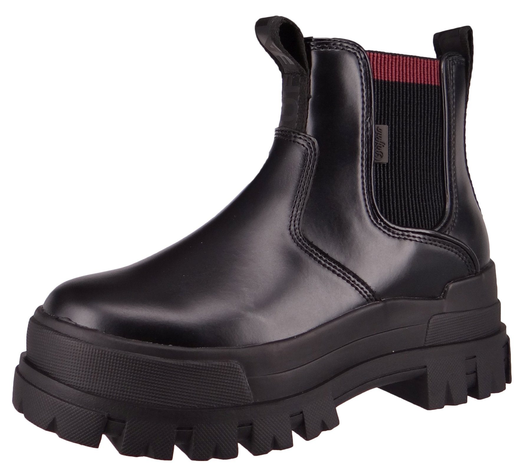 1270039 Aspha Chelsea Black Stiefelette