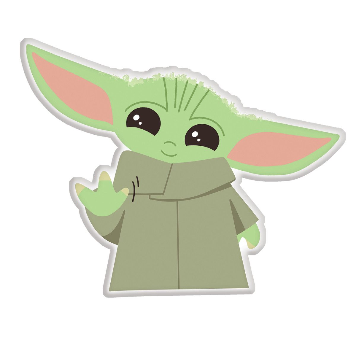 Star Wars Dekokissen Baby Yoda Formkissen 43 × 30 cm Kinderzimmer Bett Sofa Dekoration