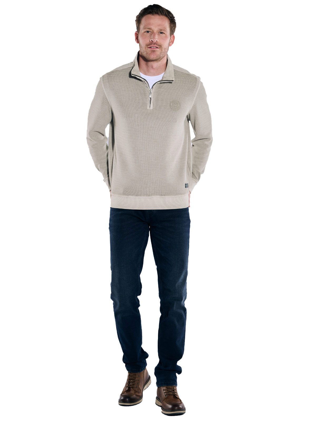 Engbers Sweatshirt Herren Sweatshirt regular, Braunbeige