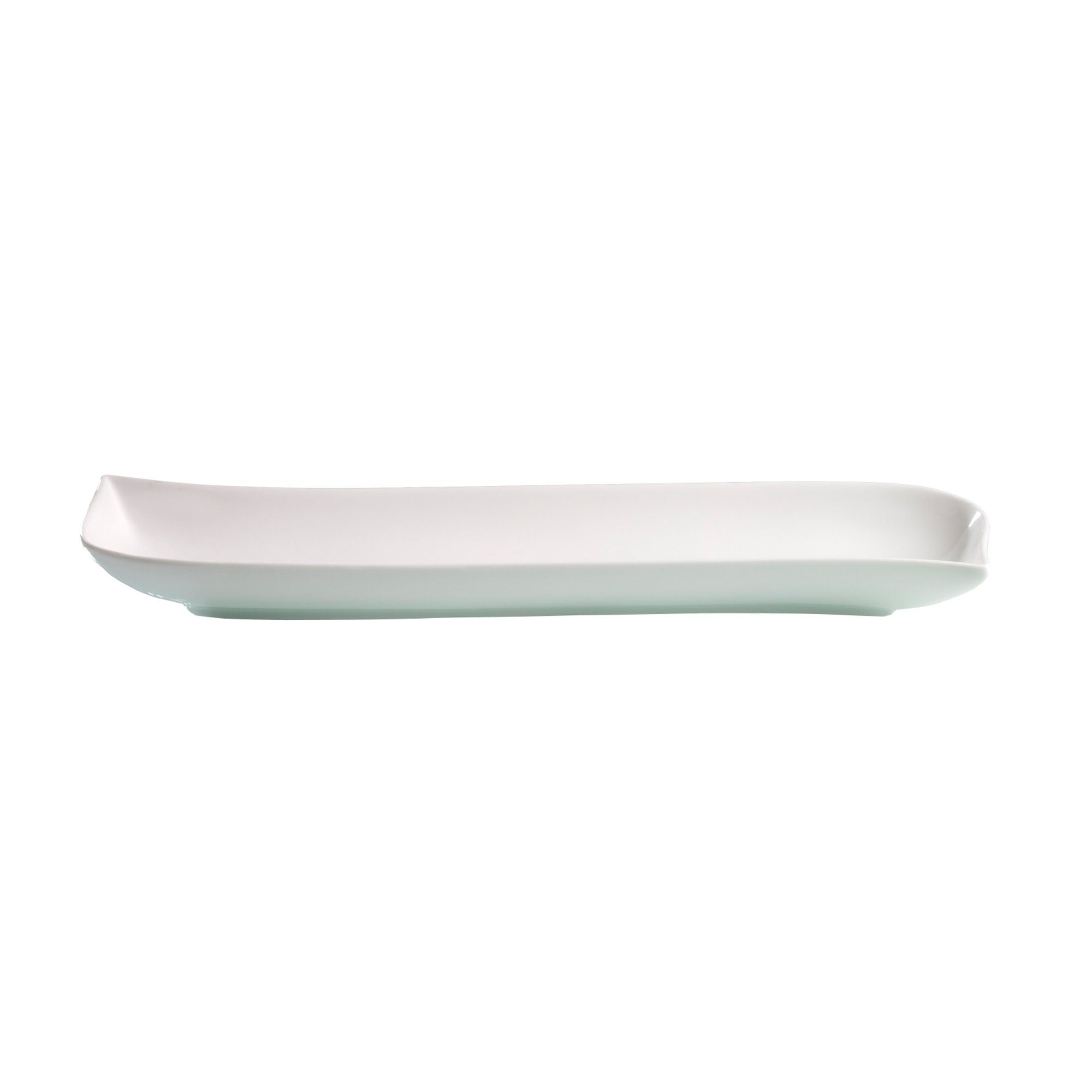 Ritzenhoff & Breker Servierschale Baguette Schale Melodie weiß geschwungene Form eckig 36 cm, Porzellan | Speiseteller