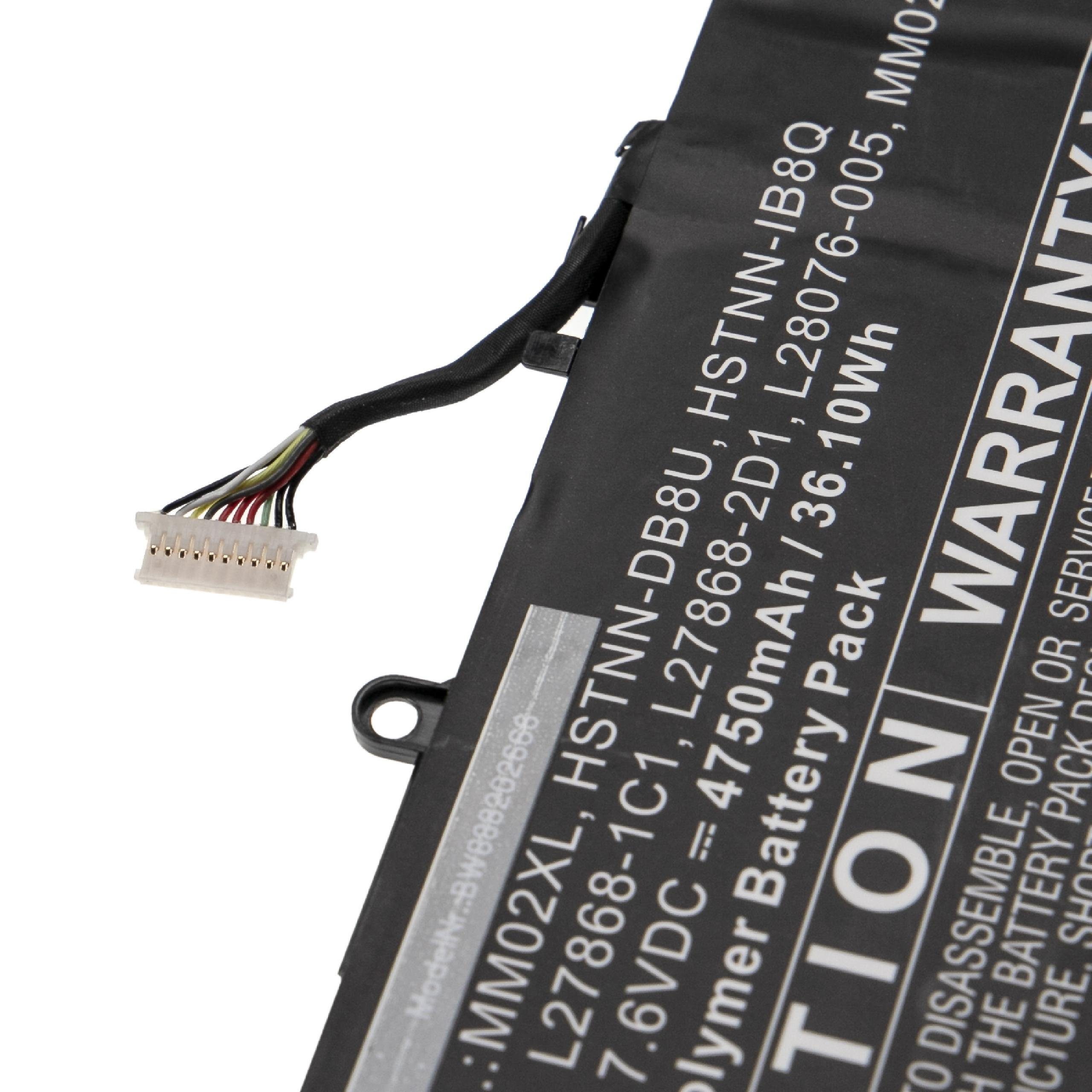 Laptop-Akku passend 4750 für Pavilion mAh HP vhbw 13-AN0046UR, 13-AN0046TU, 13-AN0047NF,