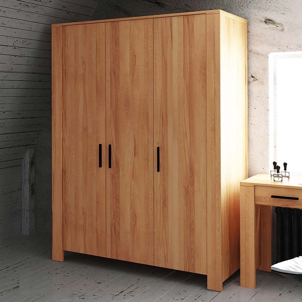 Pharao24 Kleiderschrank Sumatera aus Massivholz