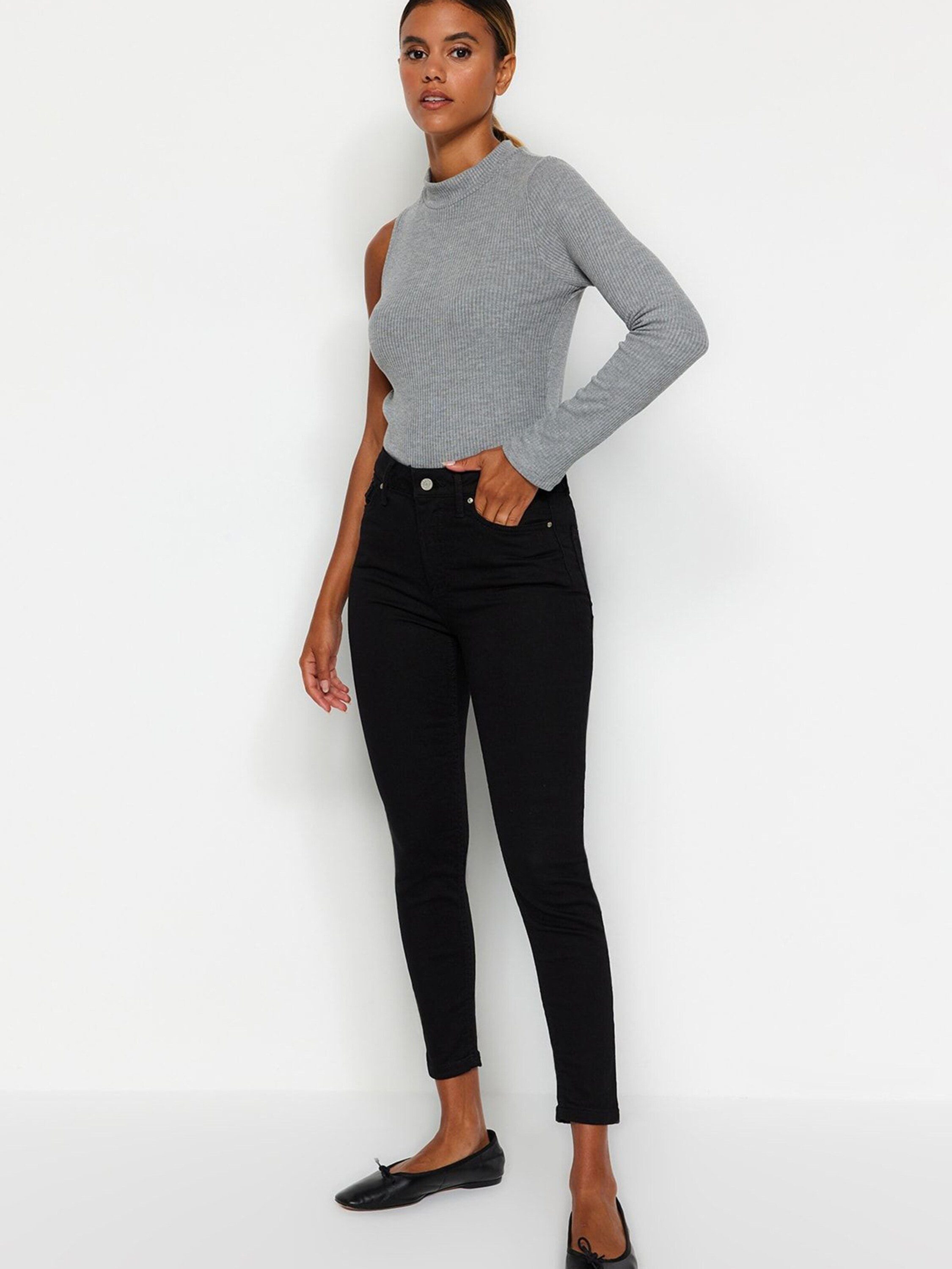 Trendyol 7/8-Jeans (1-tlg) Plain/ohne Details
