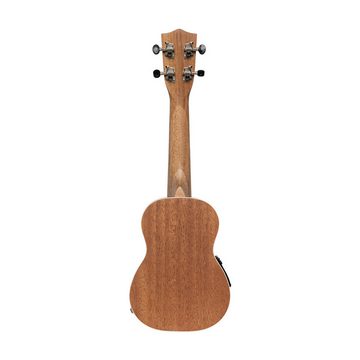 Stagg Ukulele Akustisch-elektrische Sopran-Ukulele mit Decke aus Sapele und Gigbag