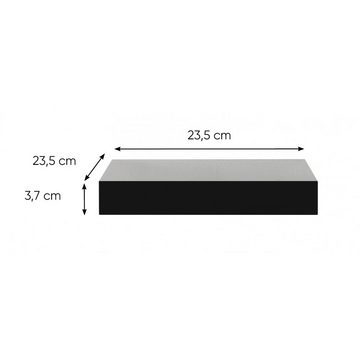 Finori Wandregal Wandboard Wandregal Steckboard ca. 23,7 x 3,7 x 23,5 cm SHELVY Schwarz