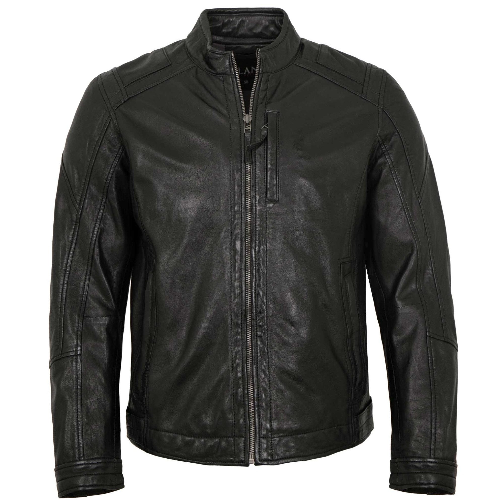 Jilani Lederjacke Eldor-2 Jilani - Herren Lederjacke Lammnappa schwarz