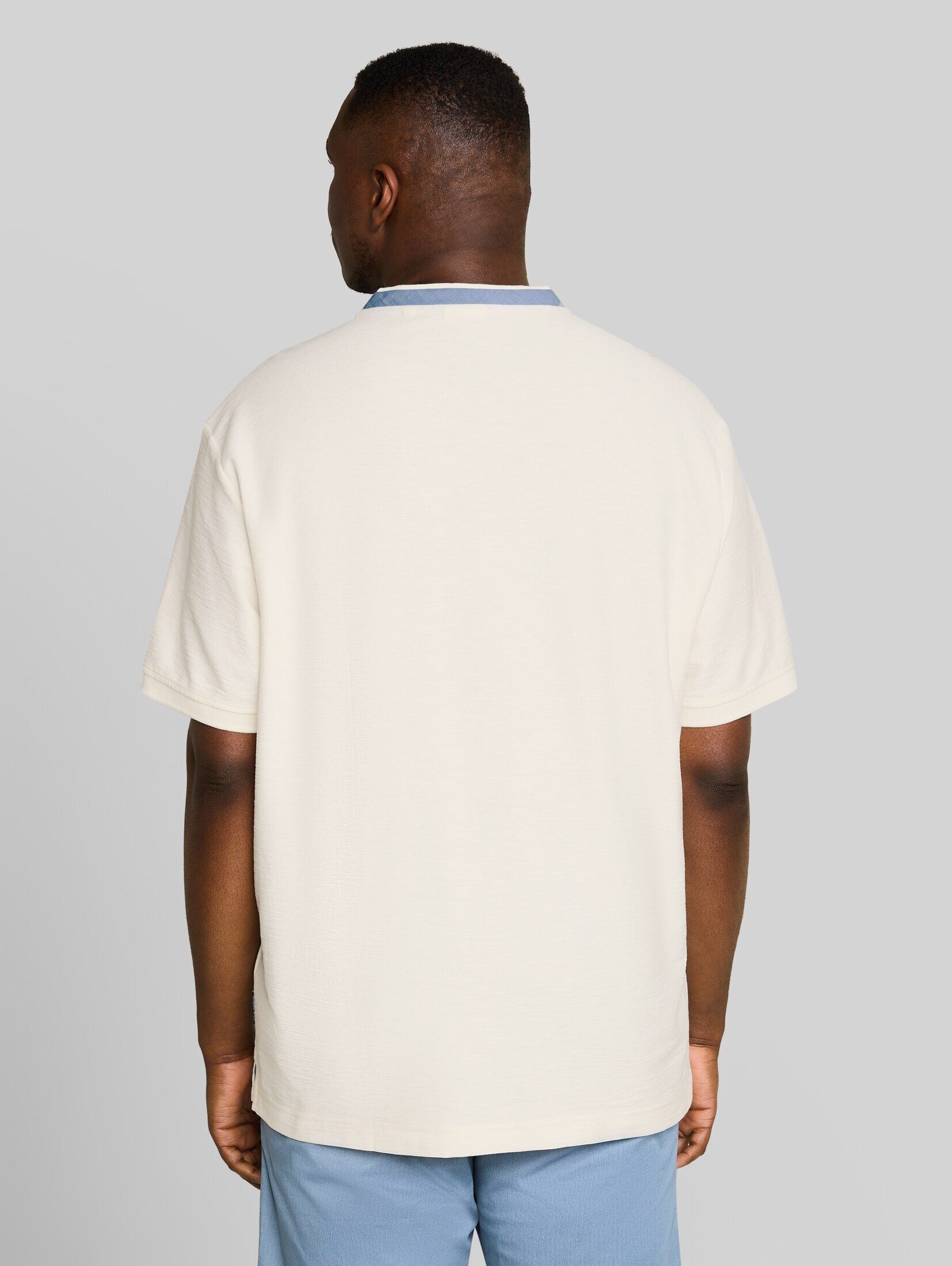 TOM TAILOR PLUS Poloshirt Poloshirts Plus Size - Poloshirt mit Stehkragen
