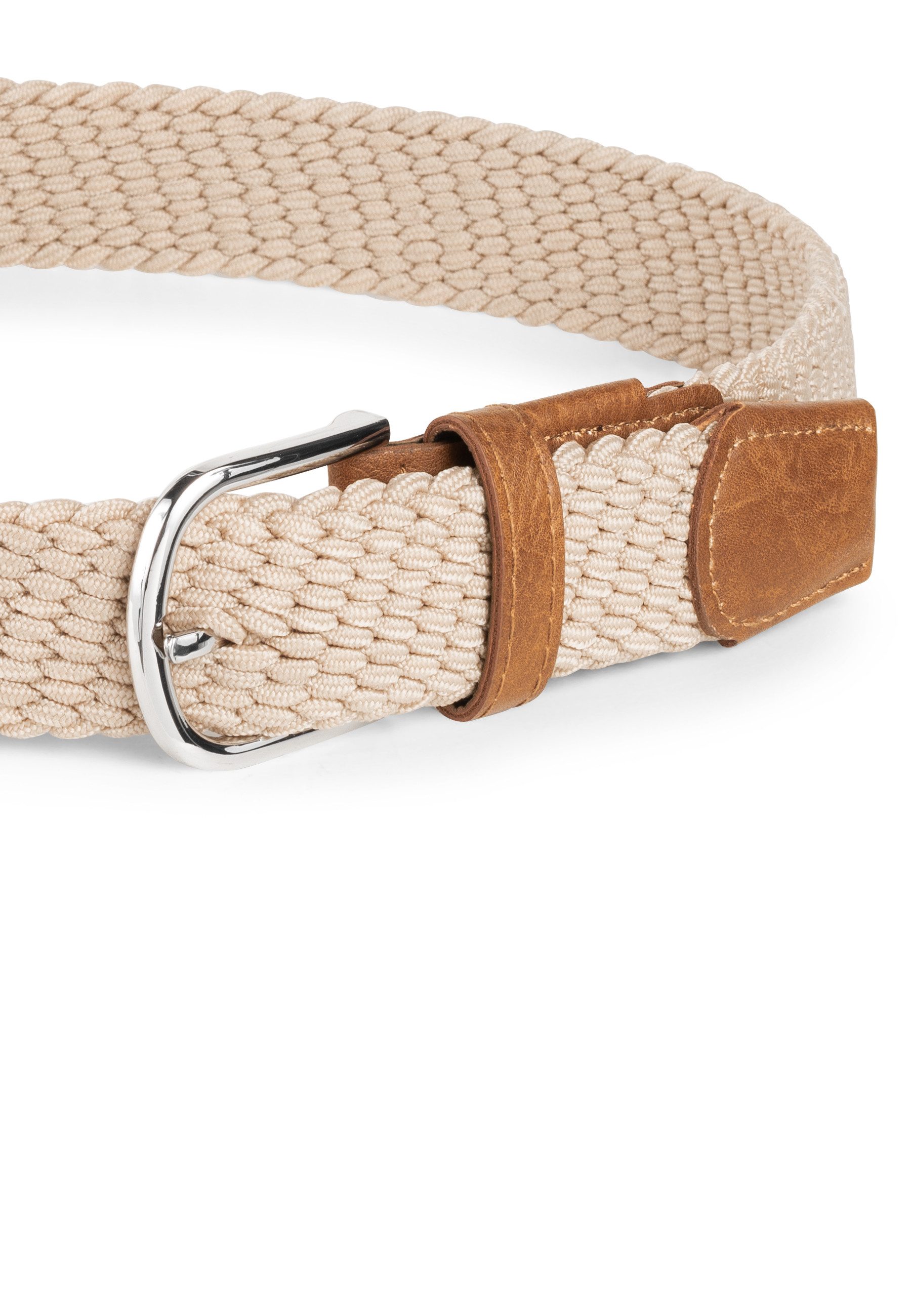 INDICODE Stoffgürtel Herren Alvin Gürtel Canvas Belt (1-St., 1) Elastischer Flechtgürtel - Stoffgürtel, dehnbarer Gürtel ohne Löcher – Bild 3 von 5