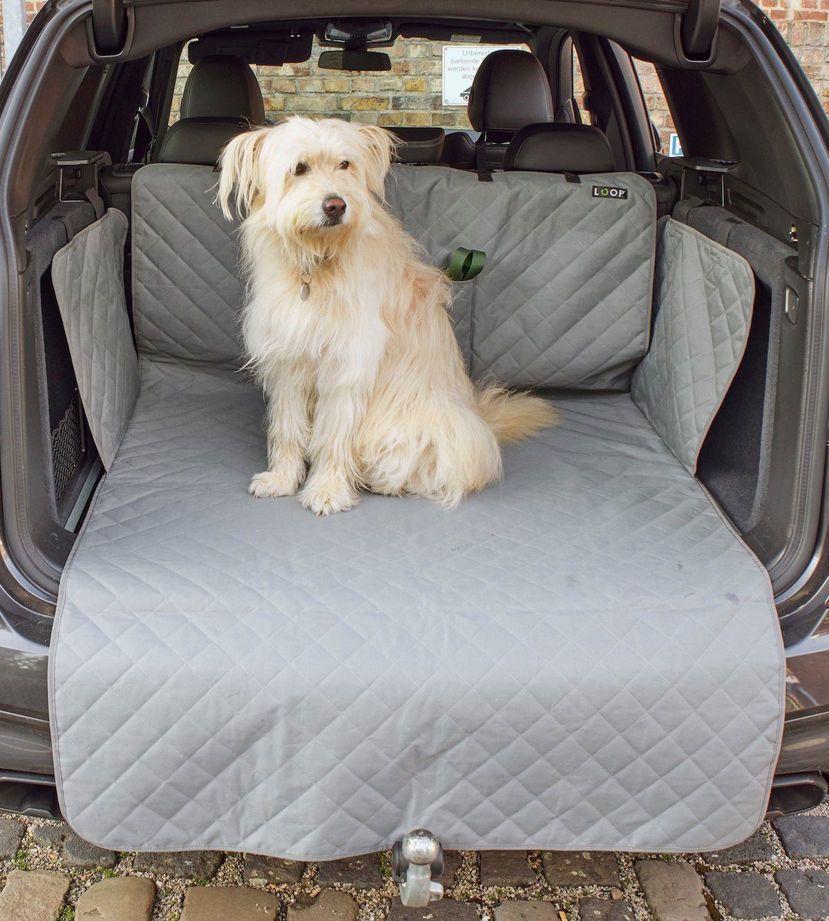LOOPdogs Tier-Kofferraumdecke ICH BIN DABEI - Hundeschutz-Matte für den  Kofferraum