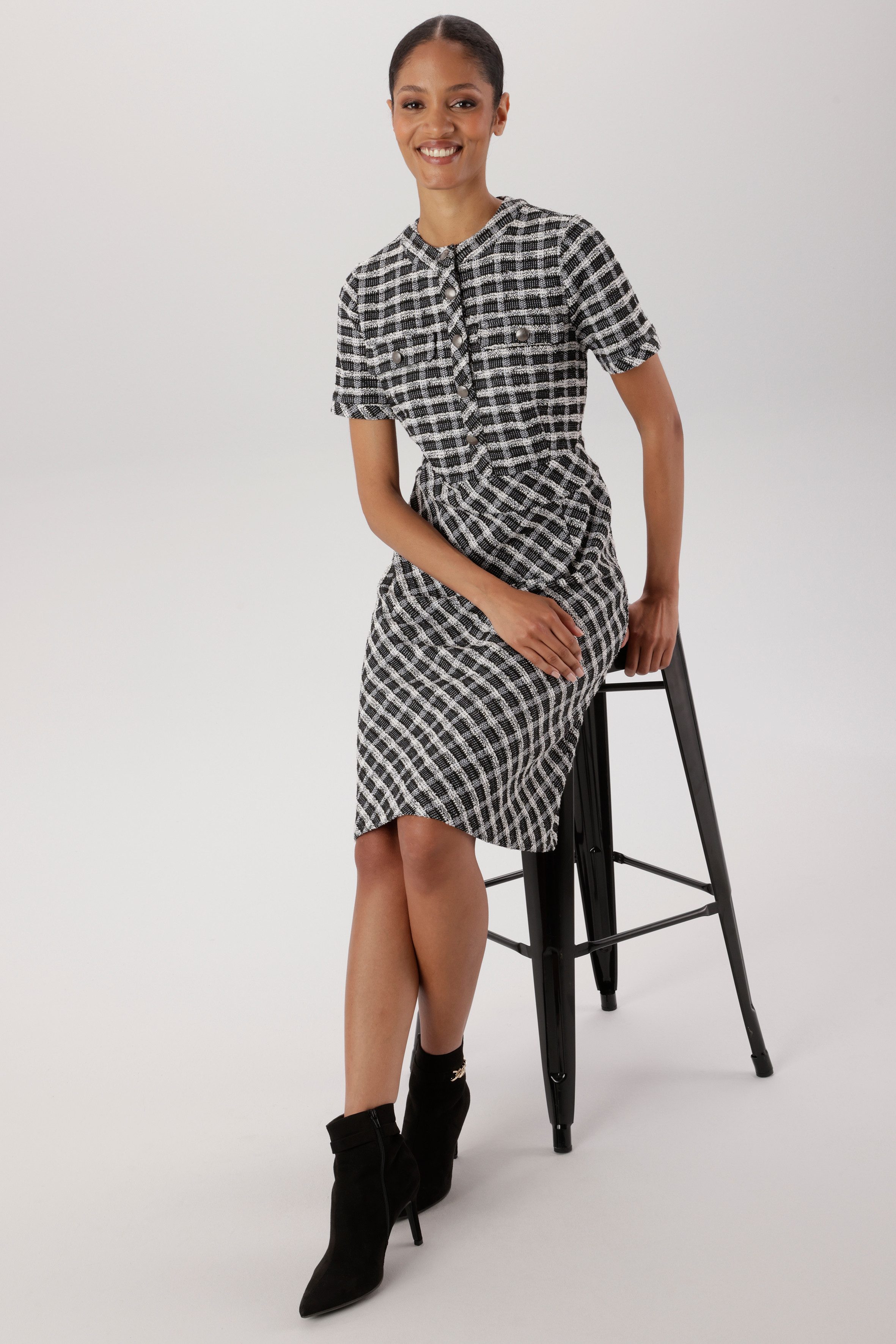 Aniston SELECTED Etuikleid aus Bouclé-Jacquard-Qualität - NEUE KOLLEKTION