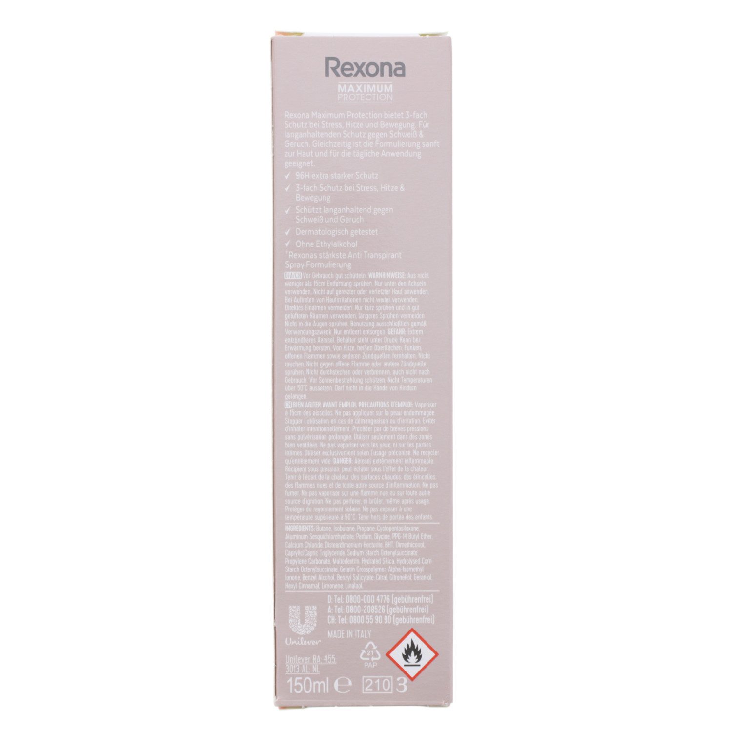 Rexona Bodyspray 3 x Rexona Maximum Protection je 150ml Wassermelone & Kaktuswasser Duf