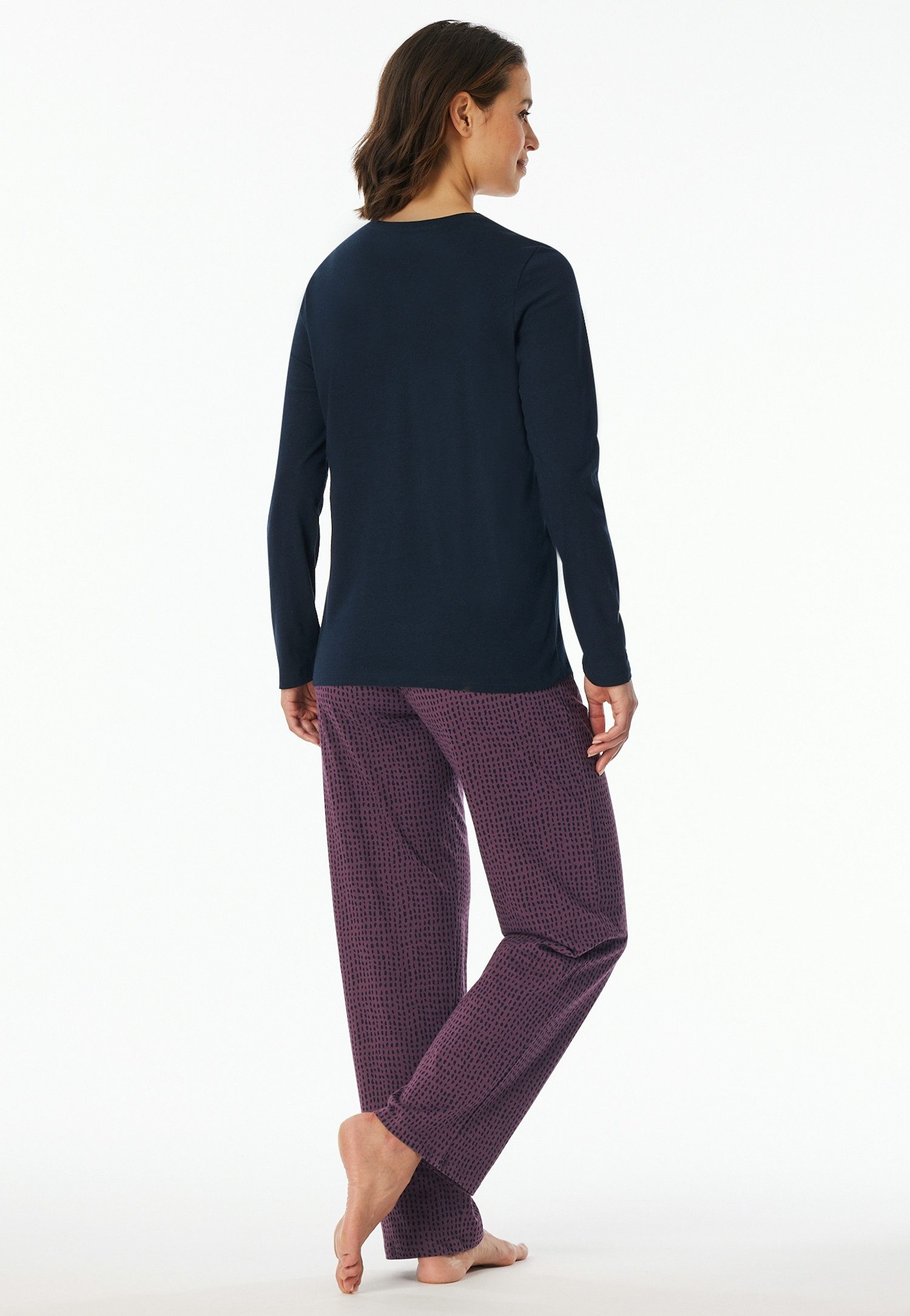 uncover by SCHIESSER Schlafanzug Uncover Nightwear (2 tlg) Baumwolle, Single Jersey-Qulität, langärmelig, bequem, atmungsaktiv