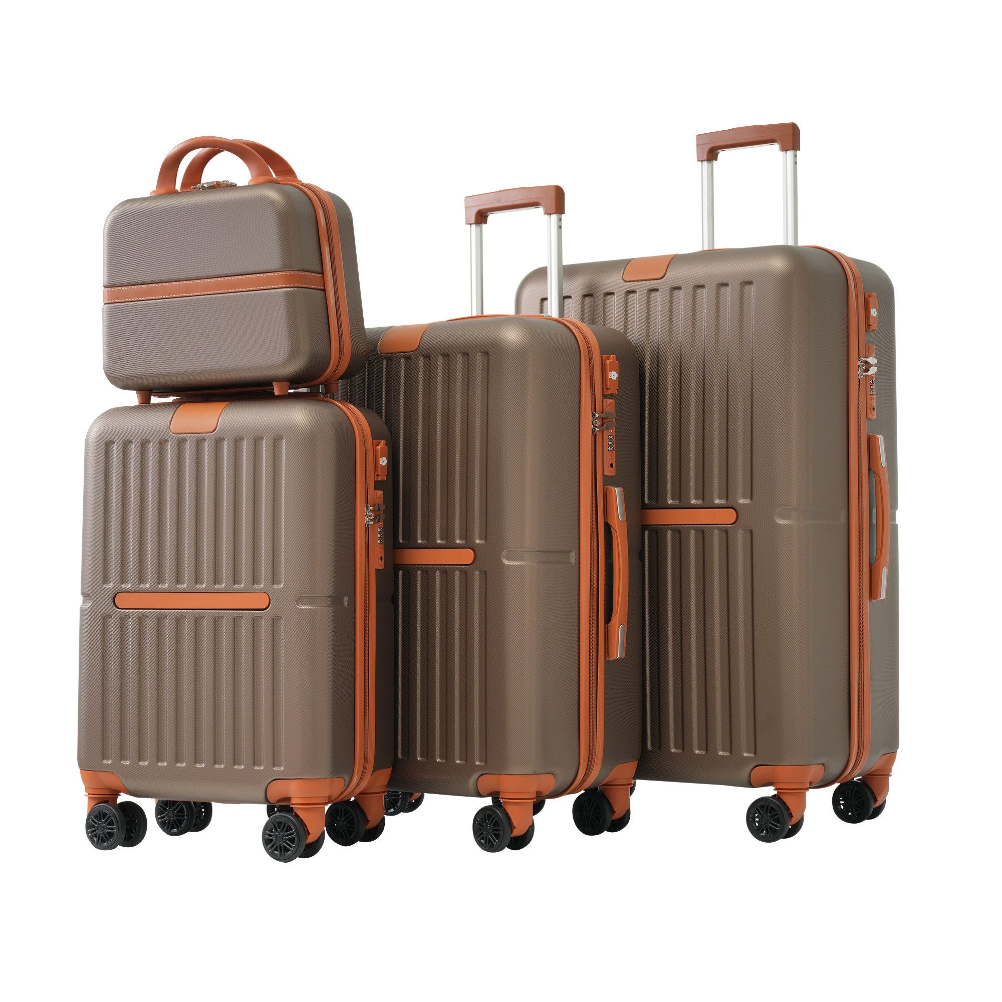 OKWISH Trolleyset Hartschalenkoffer-Set, Hartschalen-Trolley, 4 Rollen, günstig online kaufen