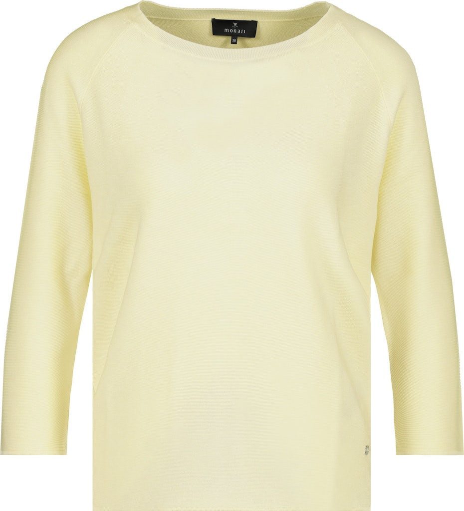 Monari Rundhalspullover Weiche Viskosequalität und moderne Details
