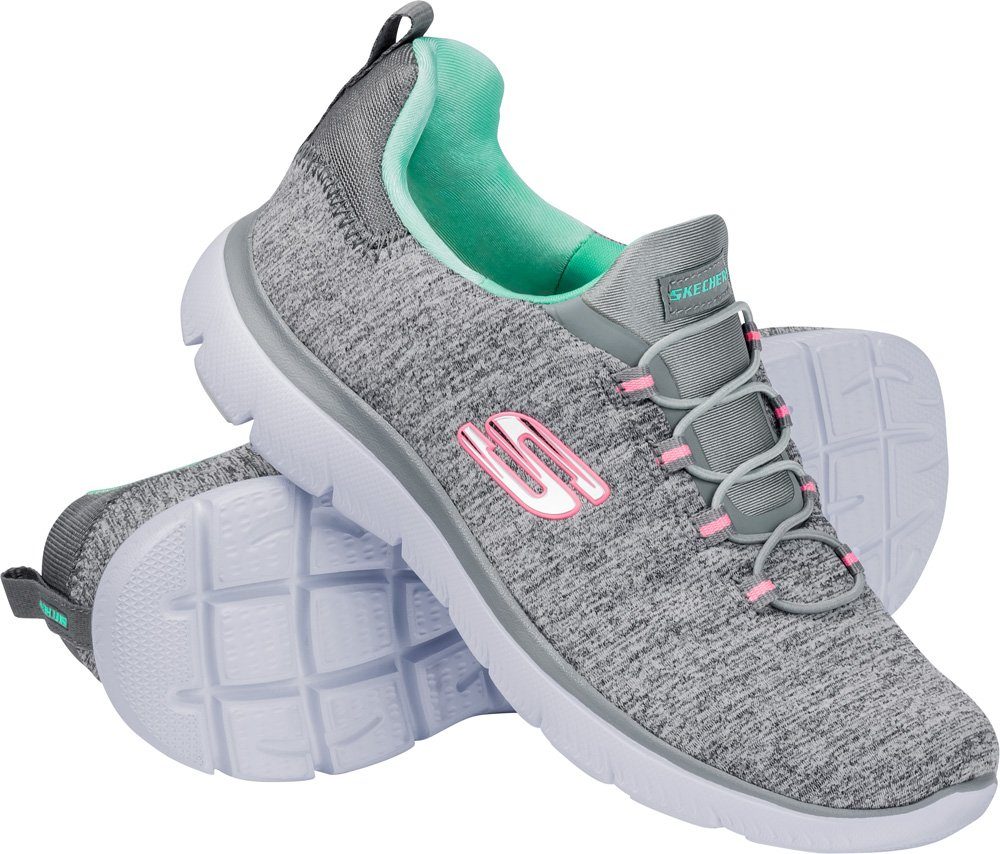 ultimativer Slip-On dämpfender Einlegesohle mit grau Skechers Komfort Memory-Foam Sneaker