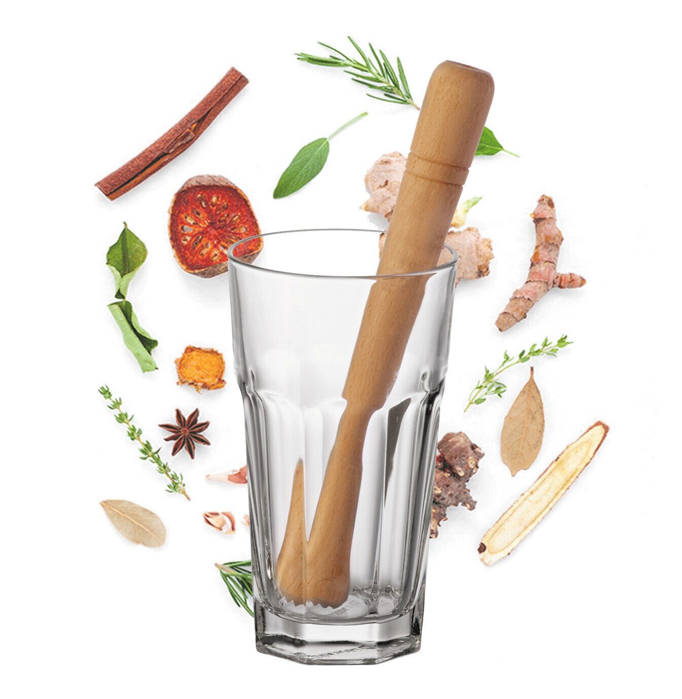 LEONARDO Sektglas Leonardo Bar-Set Rocks 3-teilig Glas Holz transparent 16,8 cm, Glas, Holz