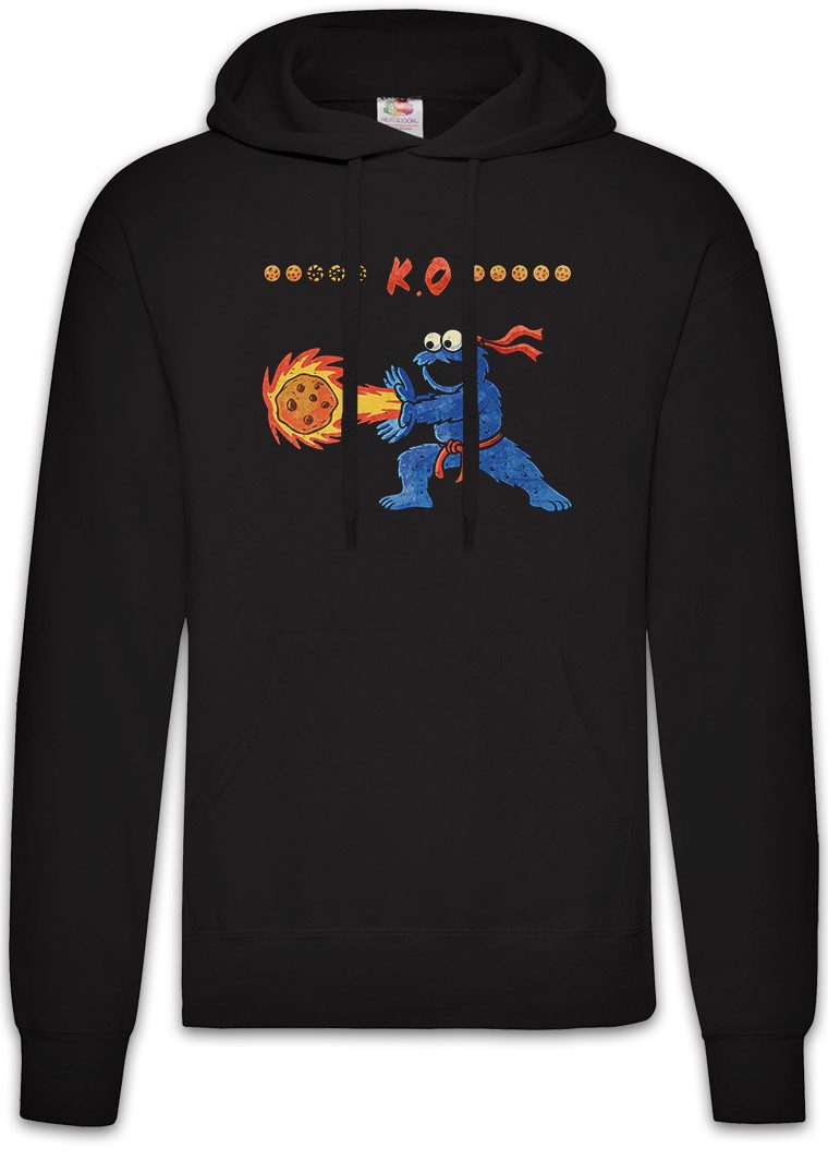 Hoodie Cookie Hadouken Herren Hoodie Street Comic Cartoon Monster Fighter