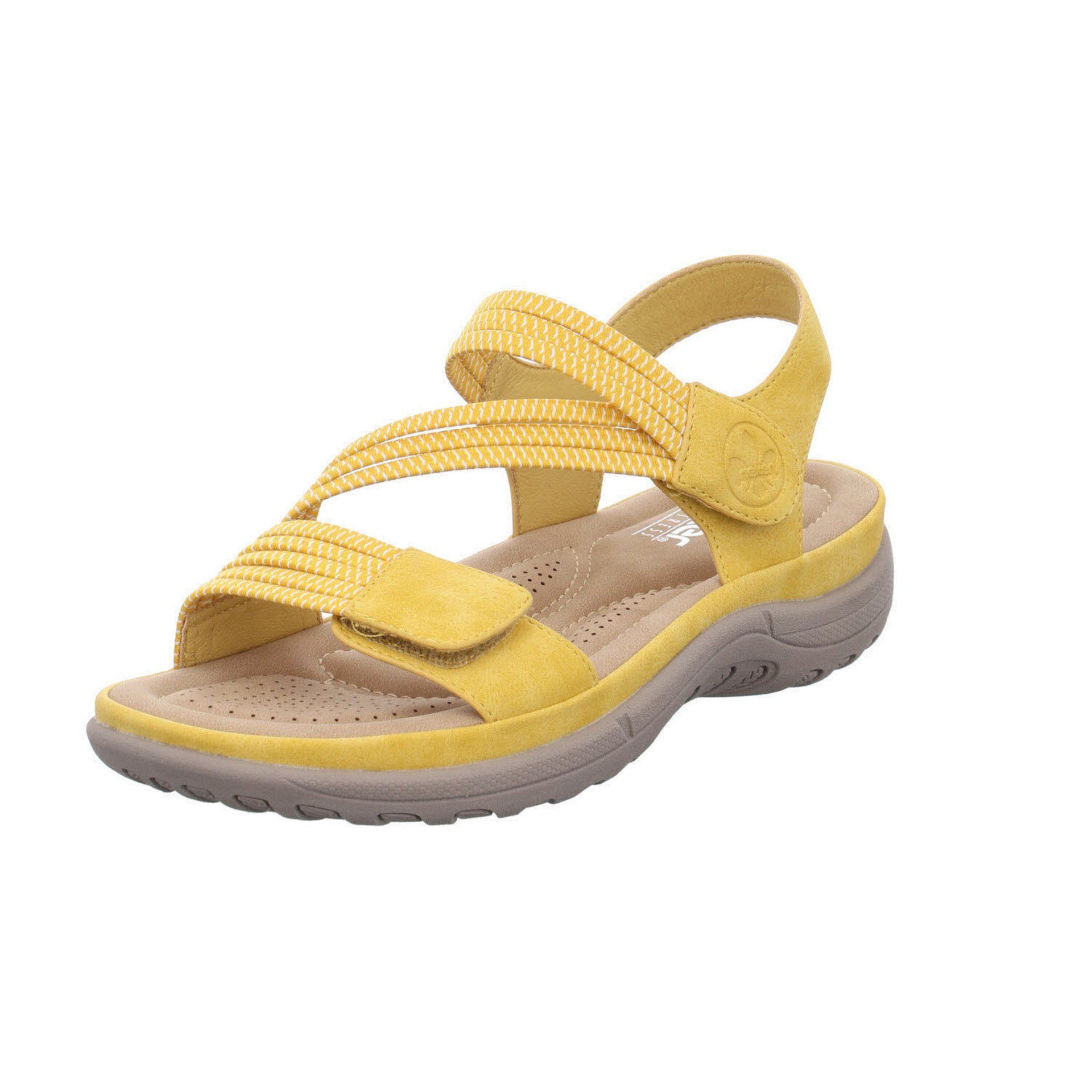 Rieker Damen Riemchensandalen Sandale Riemchensandale Synthetik gelb