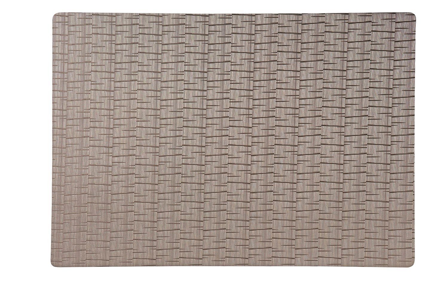 Giantore Tischläufer 45 taupe Tischset 40 cm gestanzt x 6er set Polyline Tropfenform