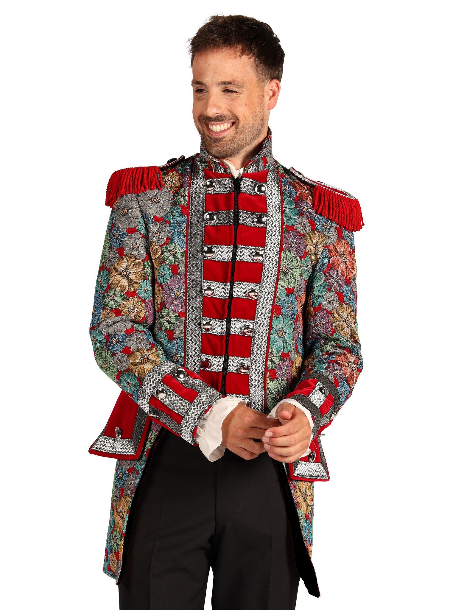 Kostüm Karnevalsgarde Jacke floral Faschingskostüm Herren