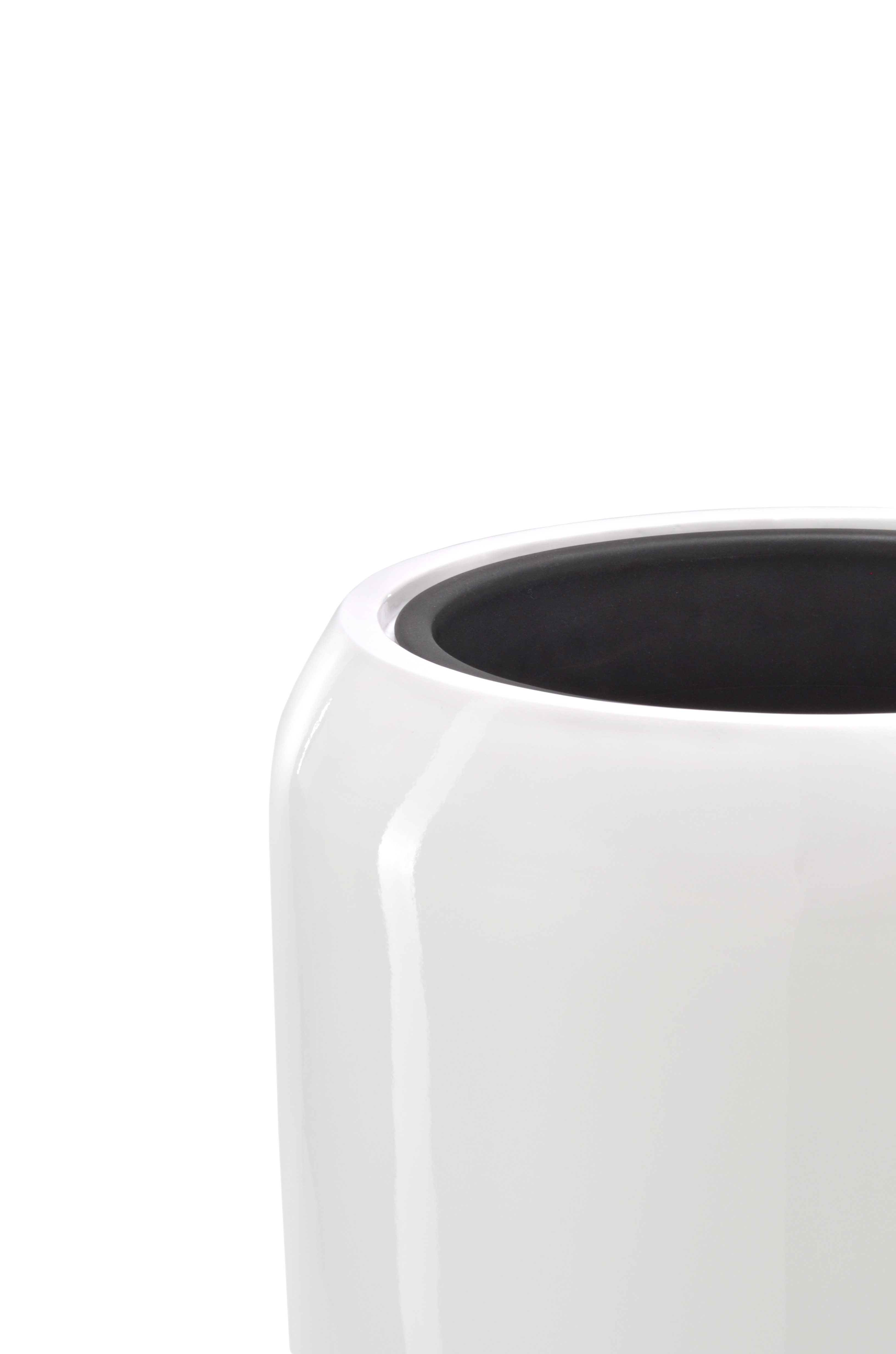 Flingora Bodenvase Cleo, mit Einsatz - Fiberglas - Indoor & Outdoor - Weiß - Höhe 51 cm