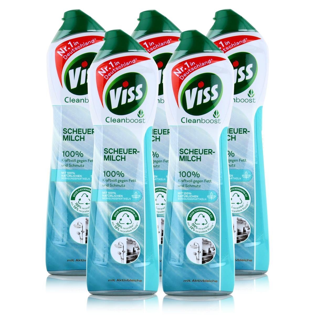 Viss Cleanboost Scheuer-Milch mit Aktivbleiche 500ml (5er Pack) Allzweckreiniger