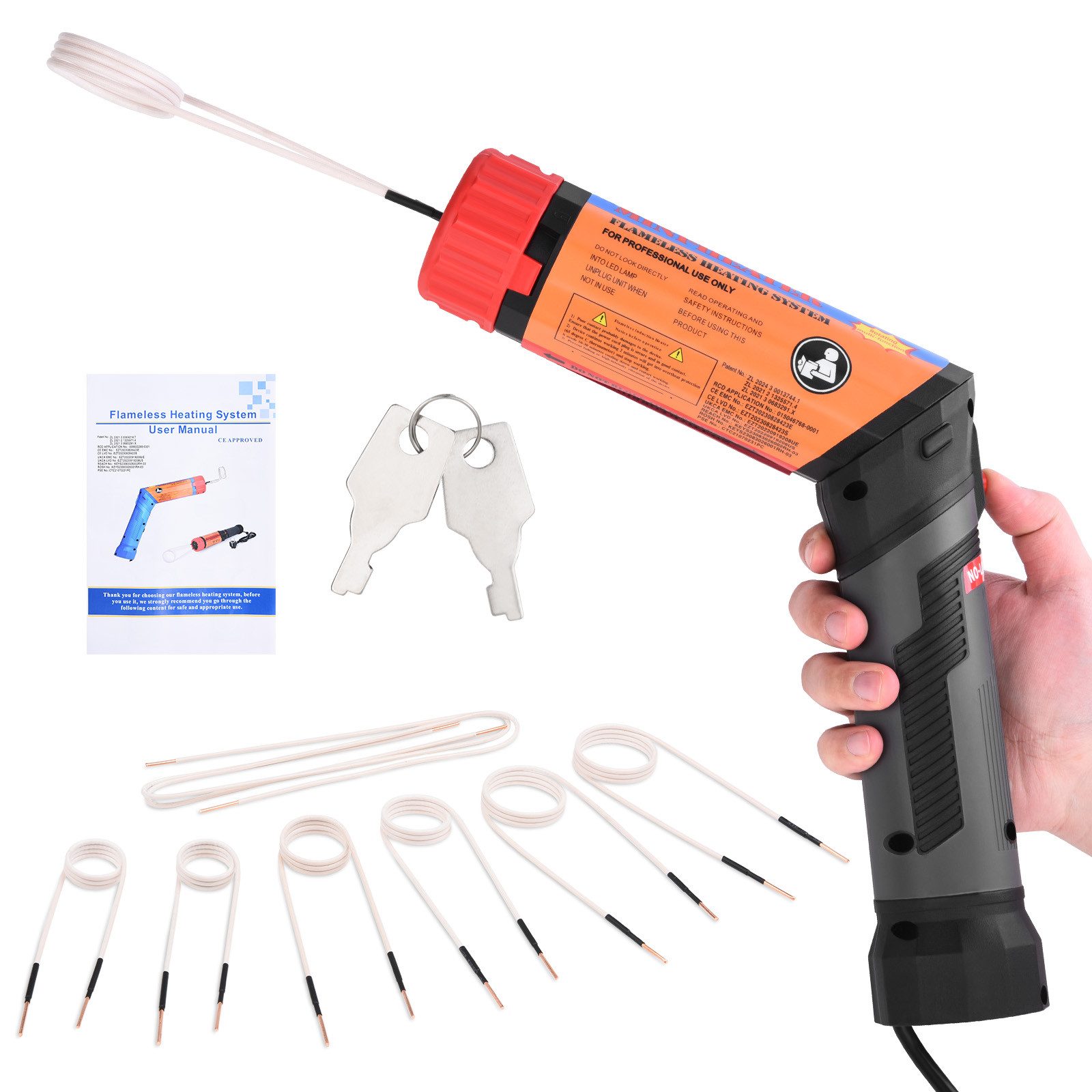 Induktionsheizgerät 1100W Magnetische Induktionsheizgerät mit 8 Heizspulen