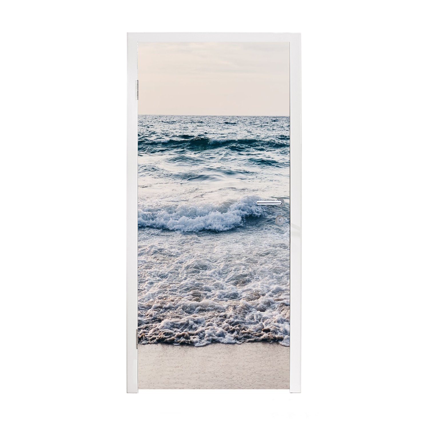 MuchoWow Türtapete Meer für Sommer, (1 - - Matt, Fototapete Strand Türaufkleber, Tür, St), bedruckt, 75x205 cm