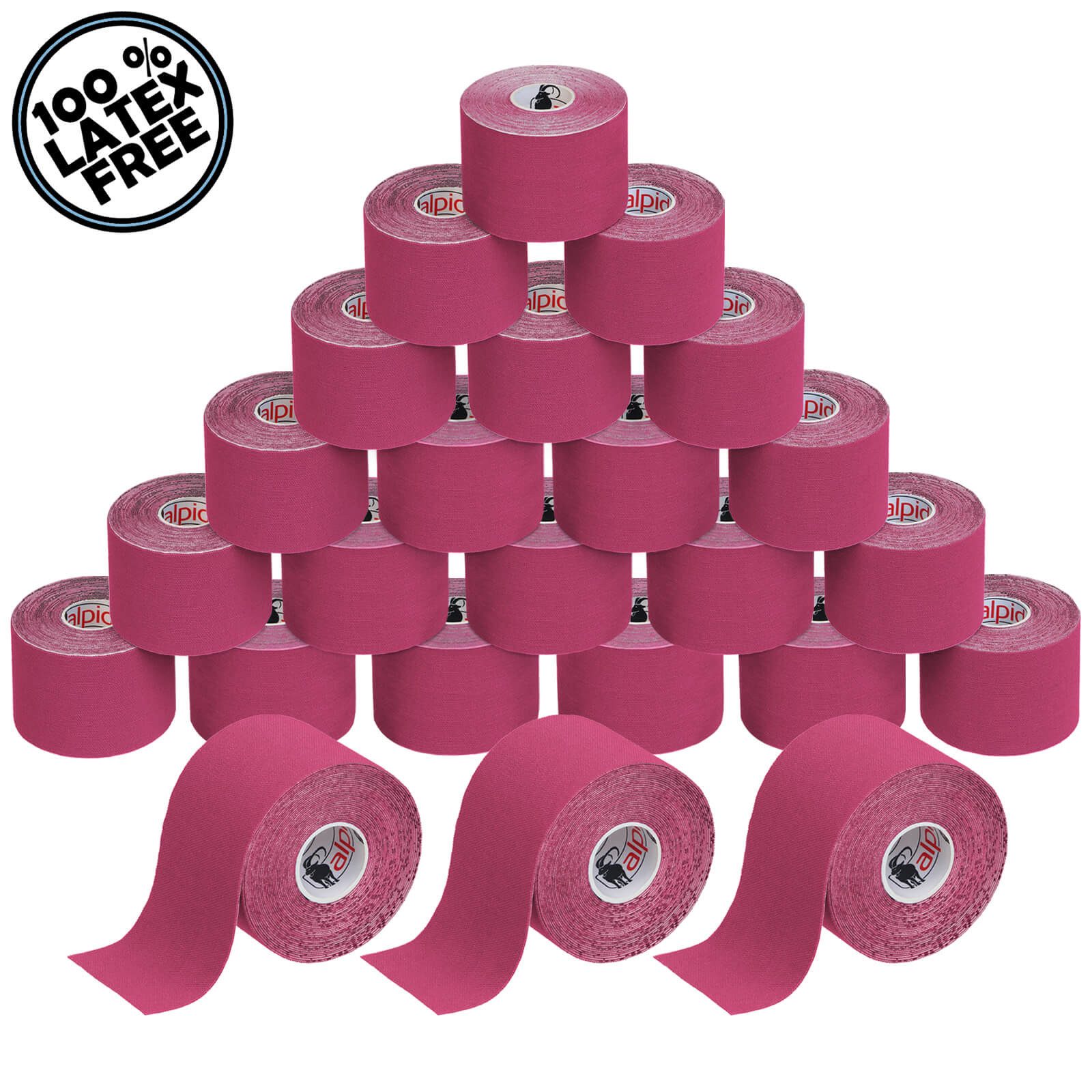 ALPIDEX Kinesiologie-Tape 24 Rollen Kinesiologie Tape 5 m x 5,0 cm in 11 Farben