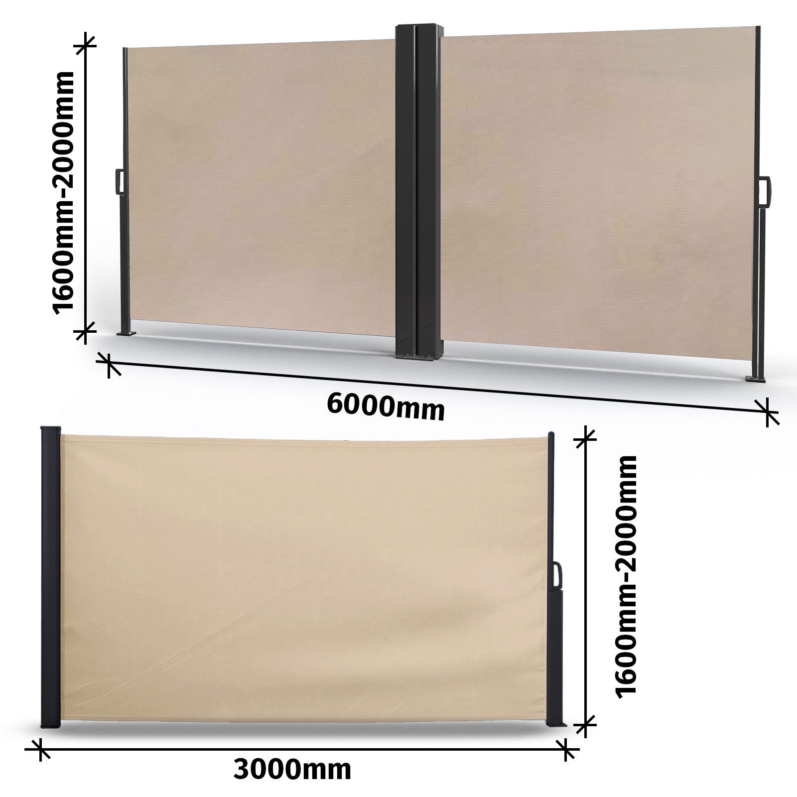 HORI Seitenmarkise HORI Seitenmarkise ausziehbarer Sichtschutz günstig online kaufen