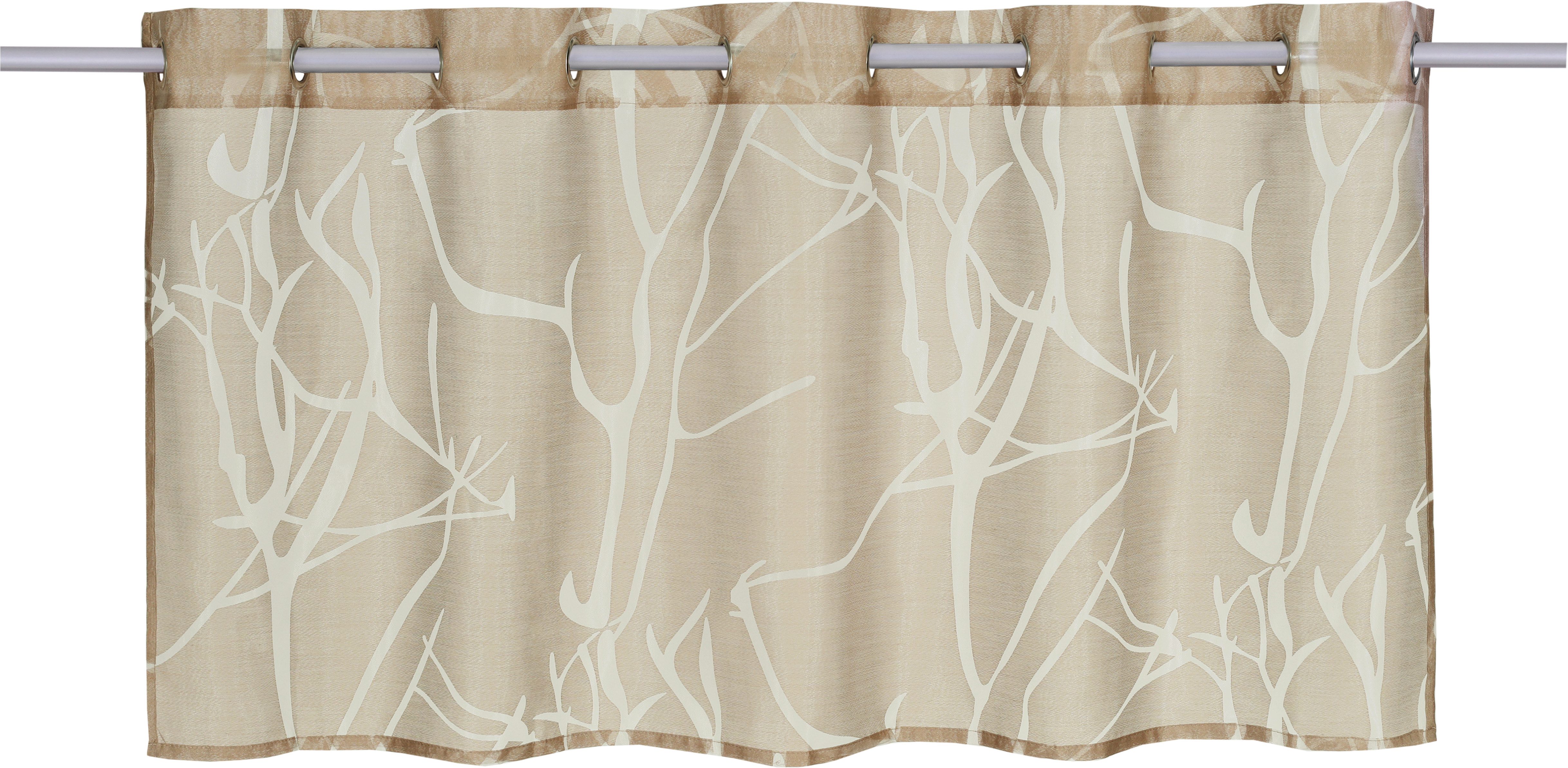 OTTO home Scheibengardine Anna (1 St), Ösen, halbtransparent, Ausbrenner, Viskose & Polyester, Äste-Motiv