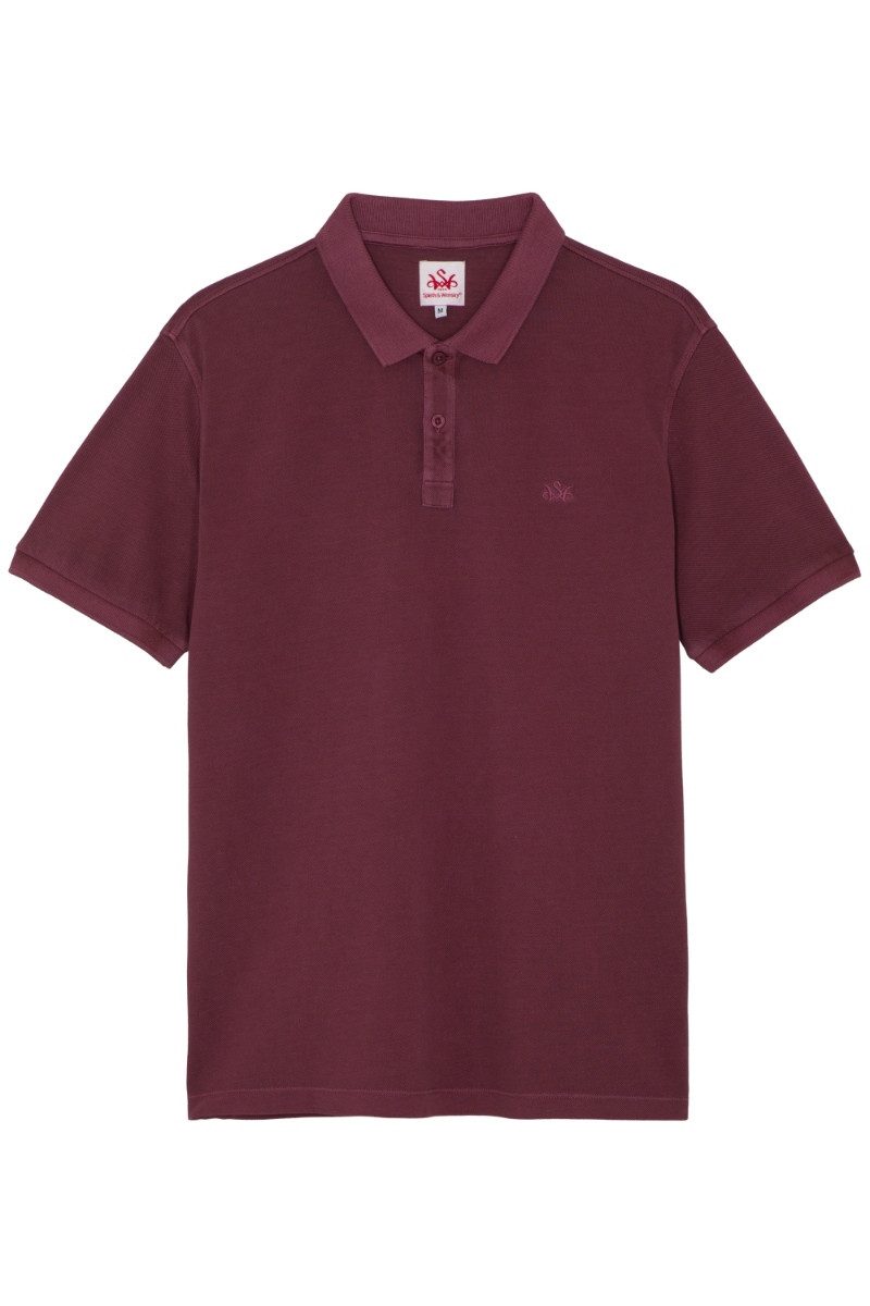 Spieth & Wensky Trachtenshirt Poloshirt Herren - BATTISTA - navy light, olive, retro burgundy